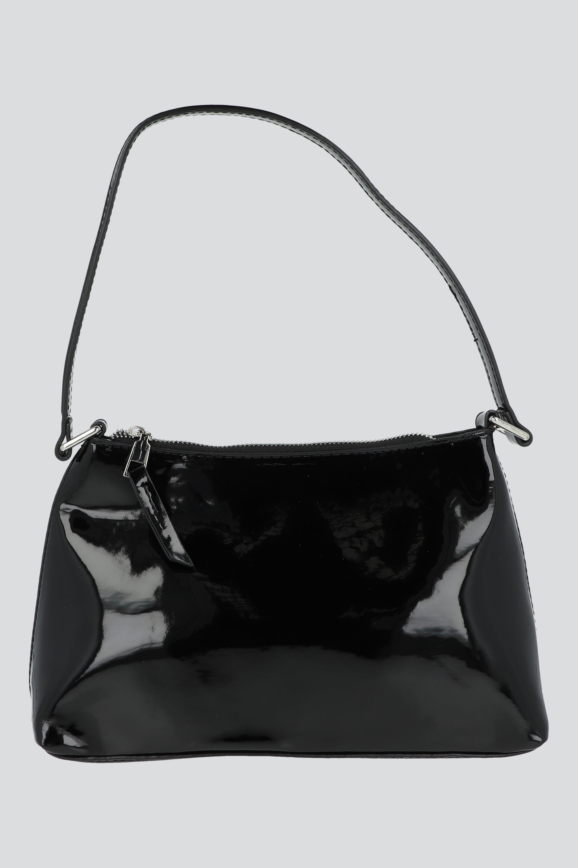 Bolsa shoulder charol cuadrada NEGRO