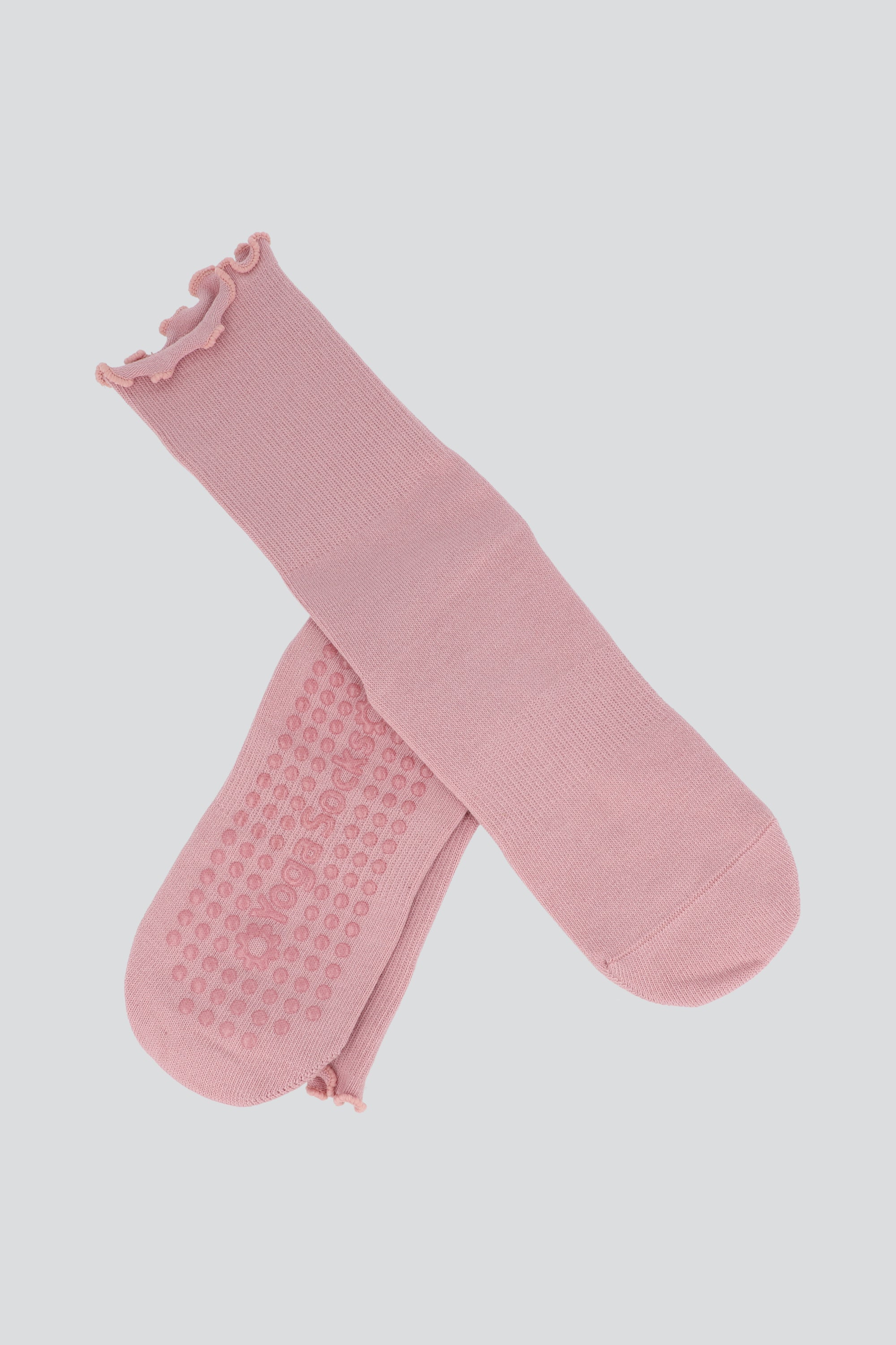 Calcetin acanalado antiderrapante PALO DE ROSA