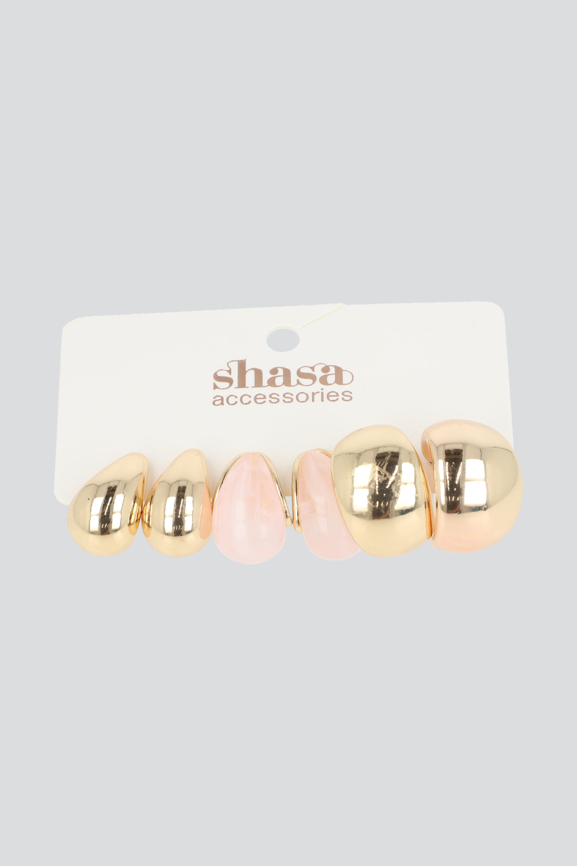 3 PR ARETES GOTA COLOR ORO