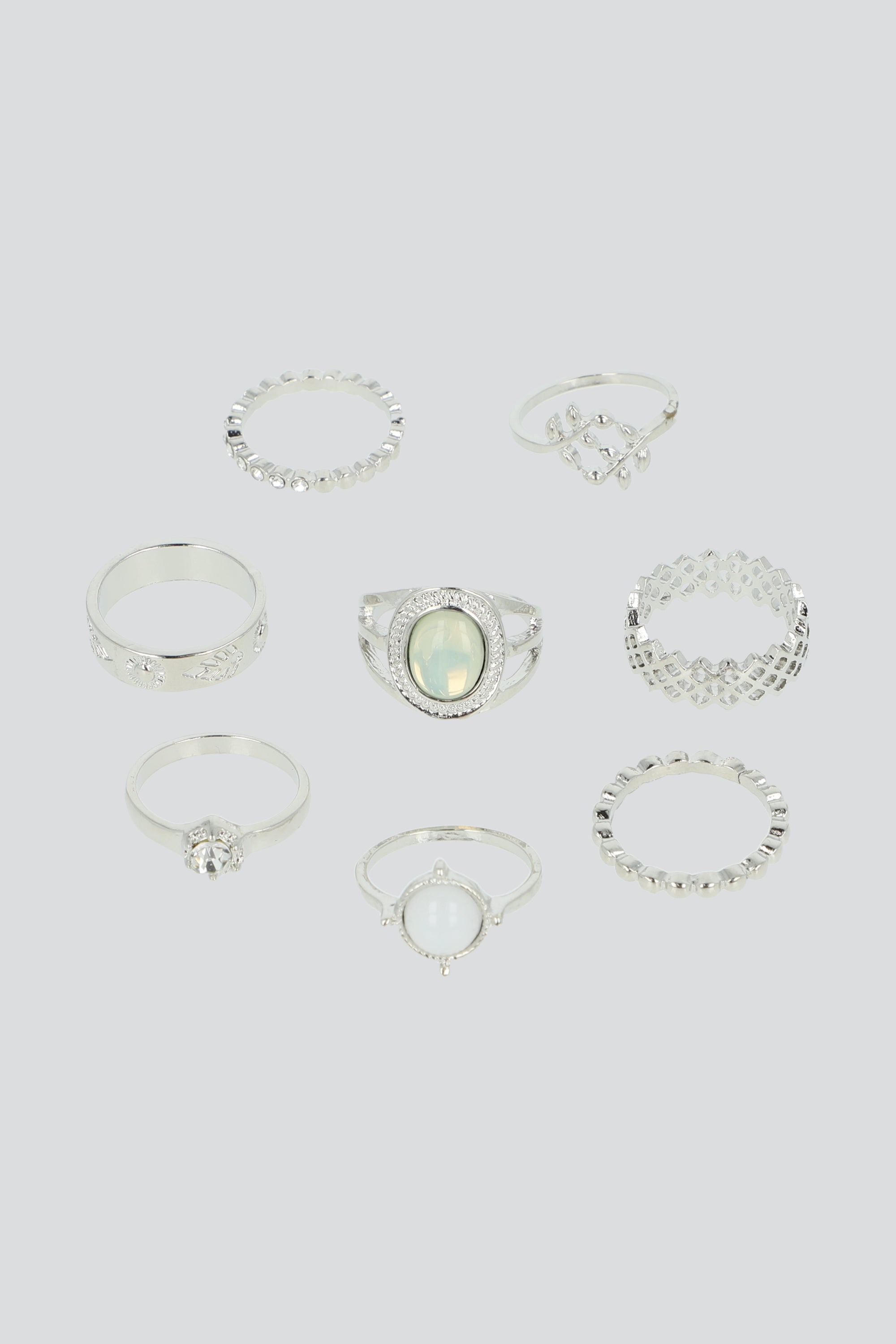 8 P ANILLOS GRANDES BOHO PLATA