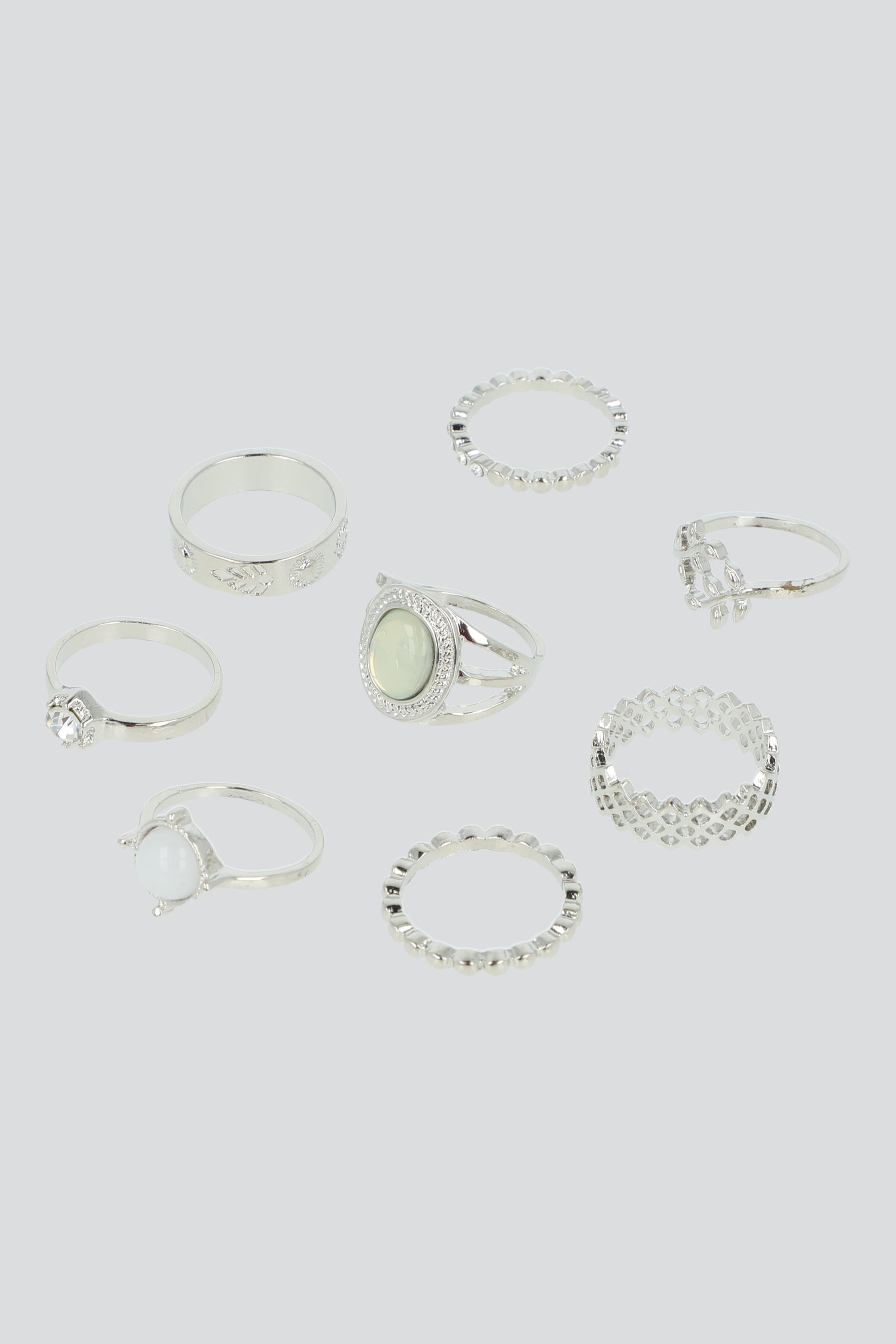 8 P ANILLOS GRANDES BOHO PLATA