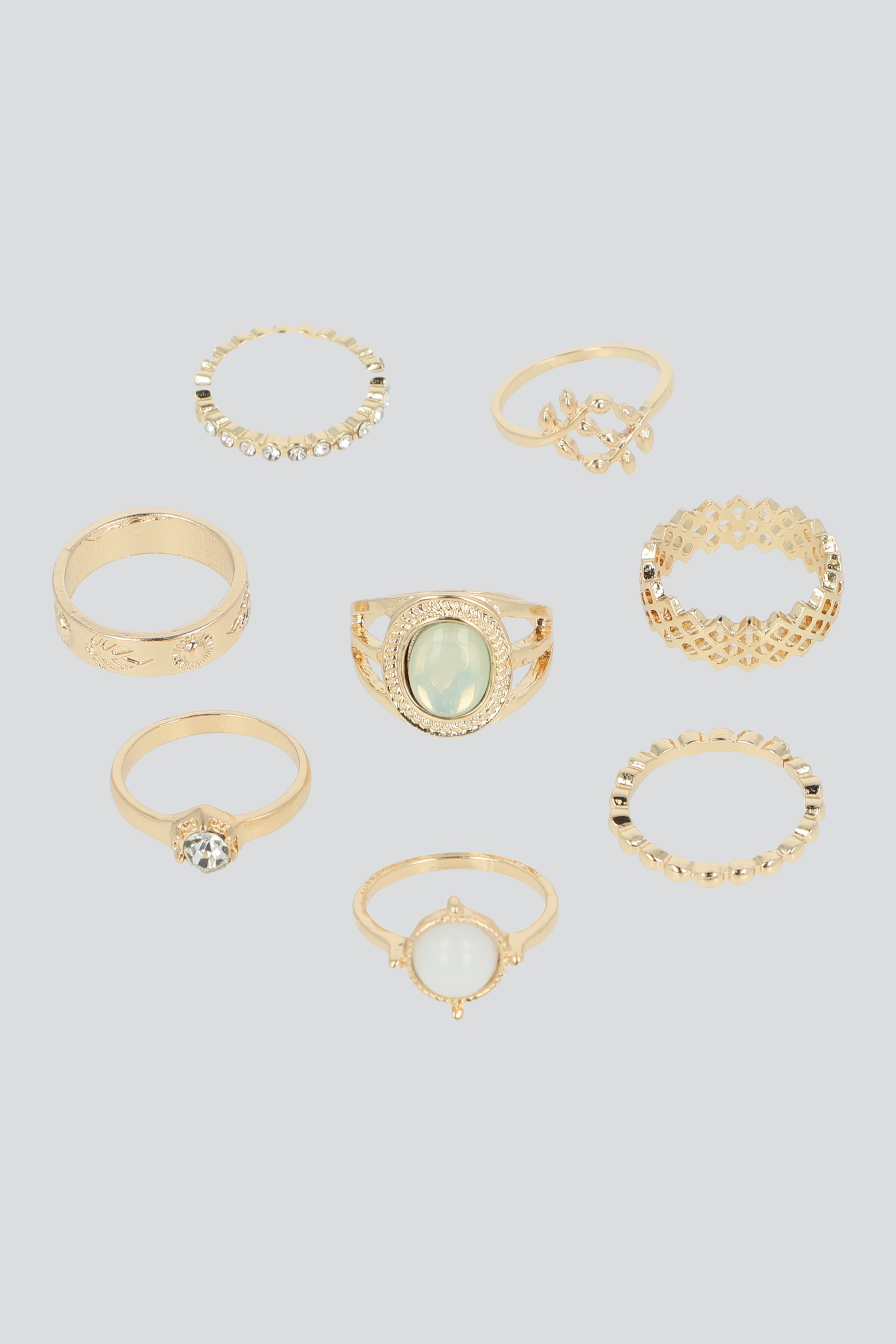 8 P ANILLOS GRANDES BOHO ORO