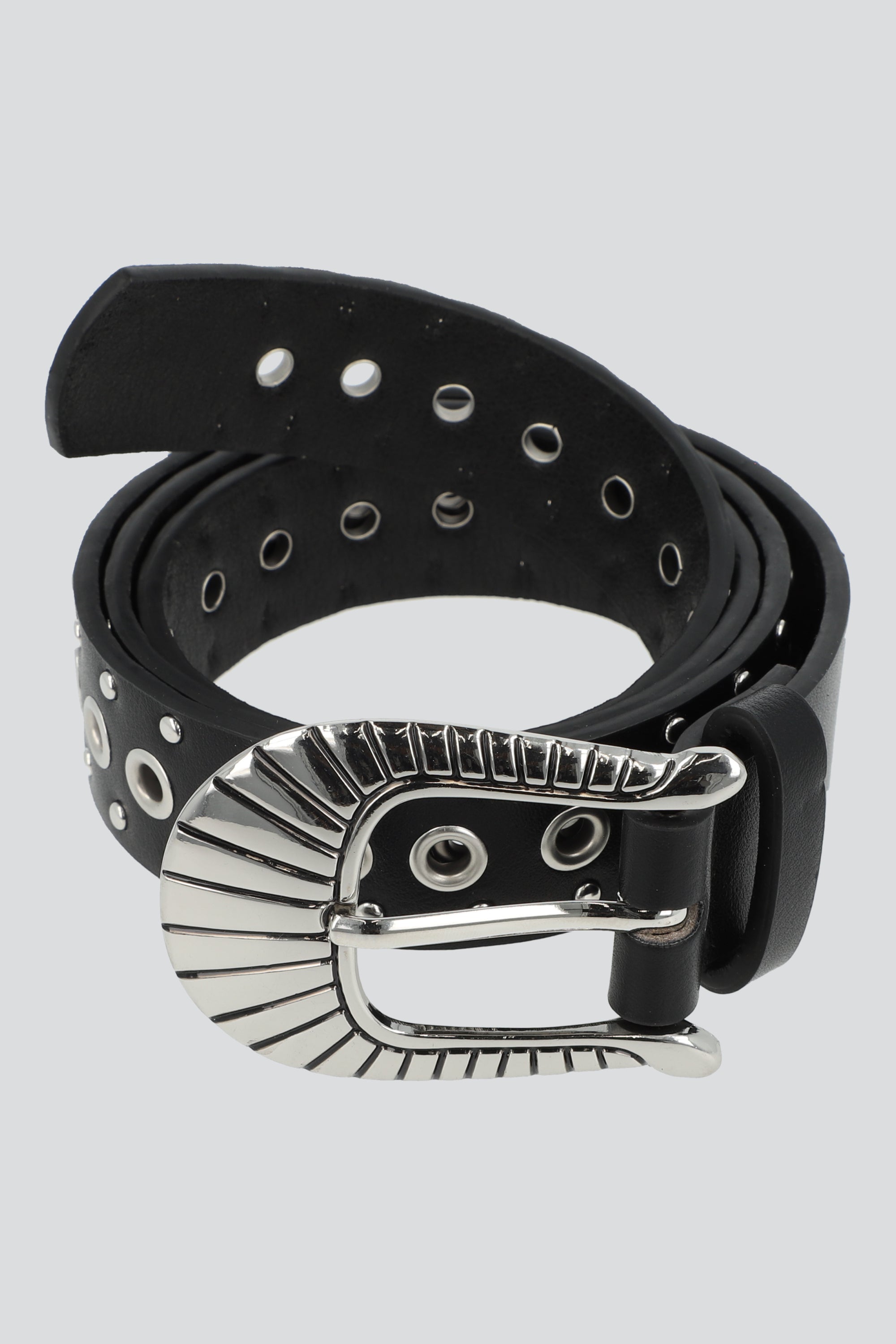 Cinturon multi eyeleds NEGRO