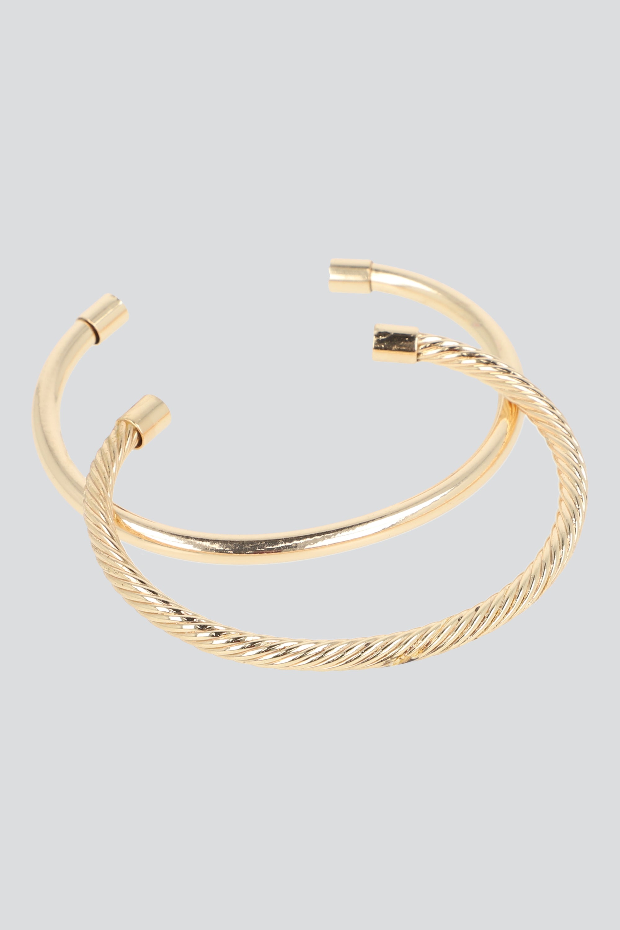 2 P CUFFS METAL ORO