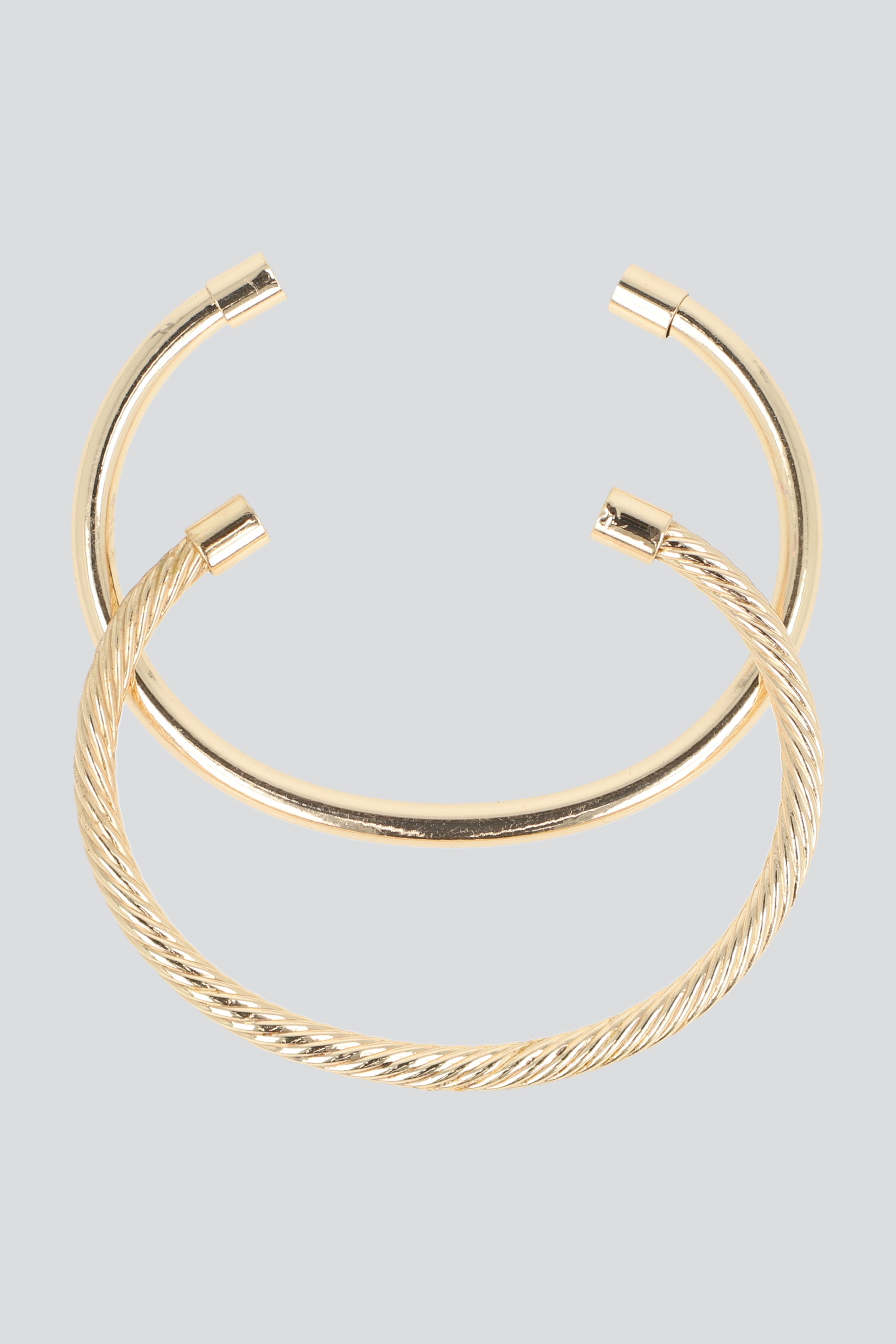 2 P CUFFS METAL ORO