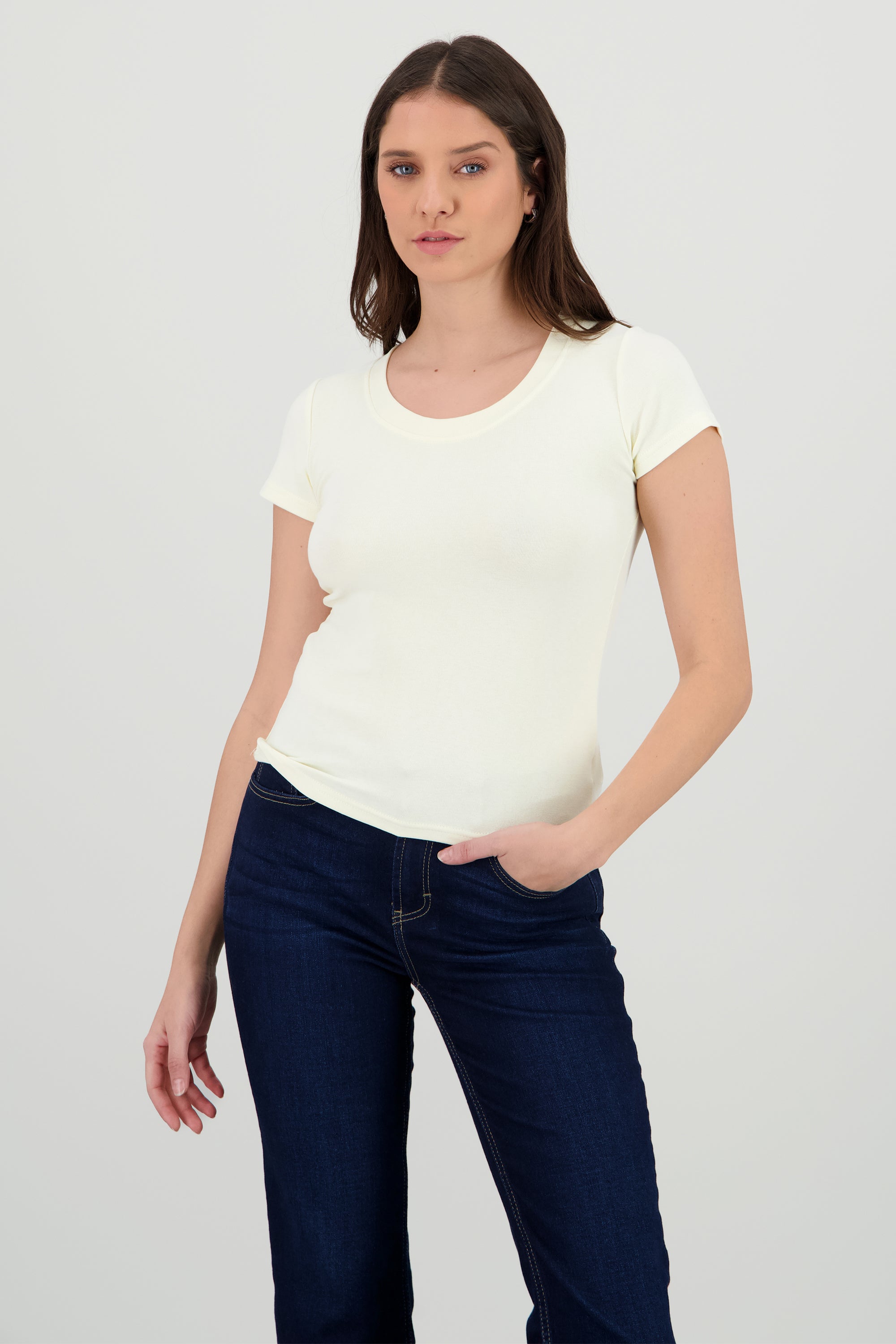 Playera lisa manga corta AMARILLO