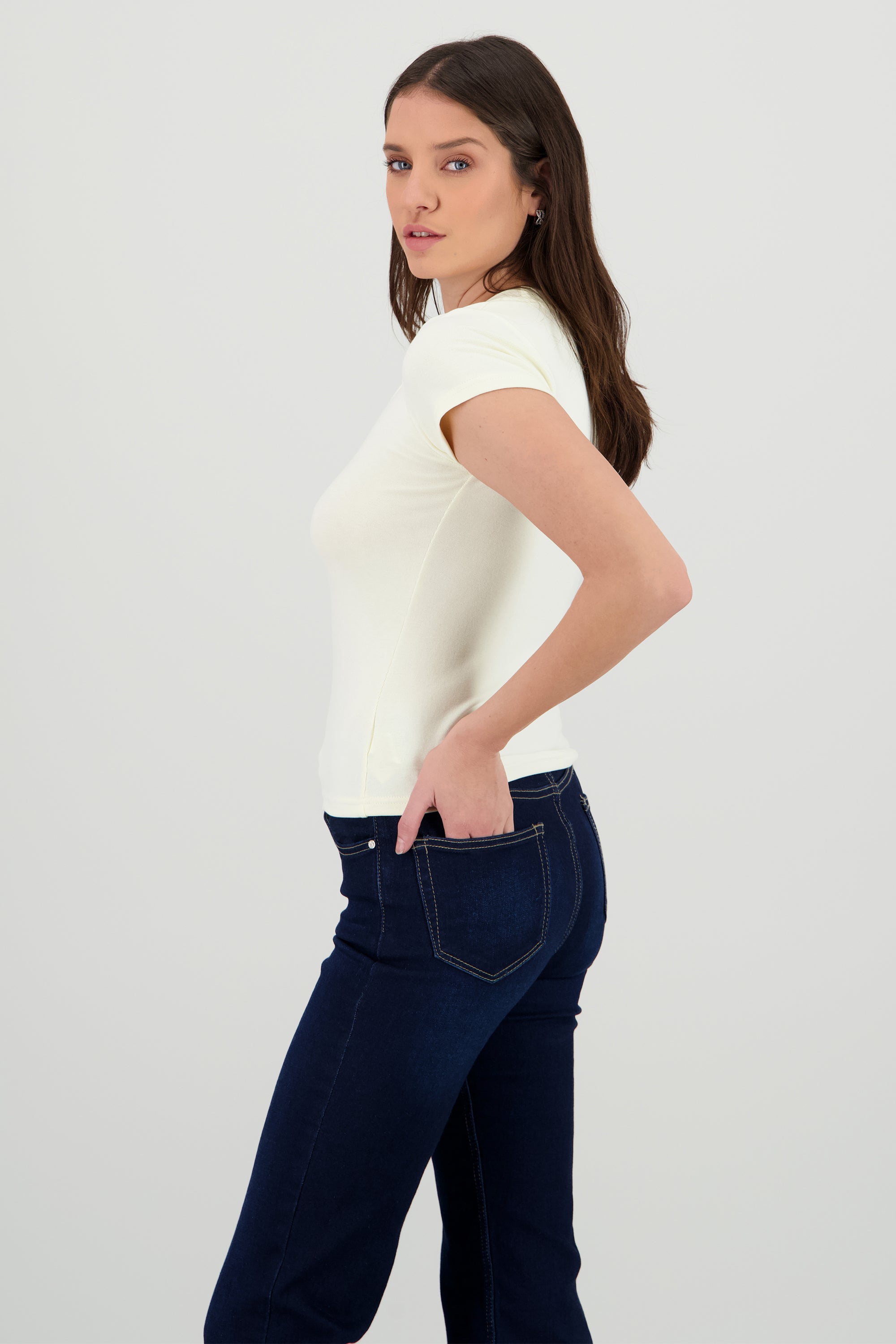 Playera lisa manga corta AMARILLO