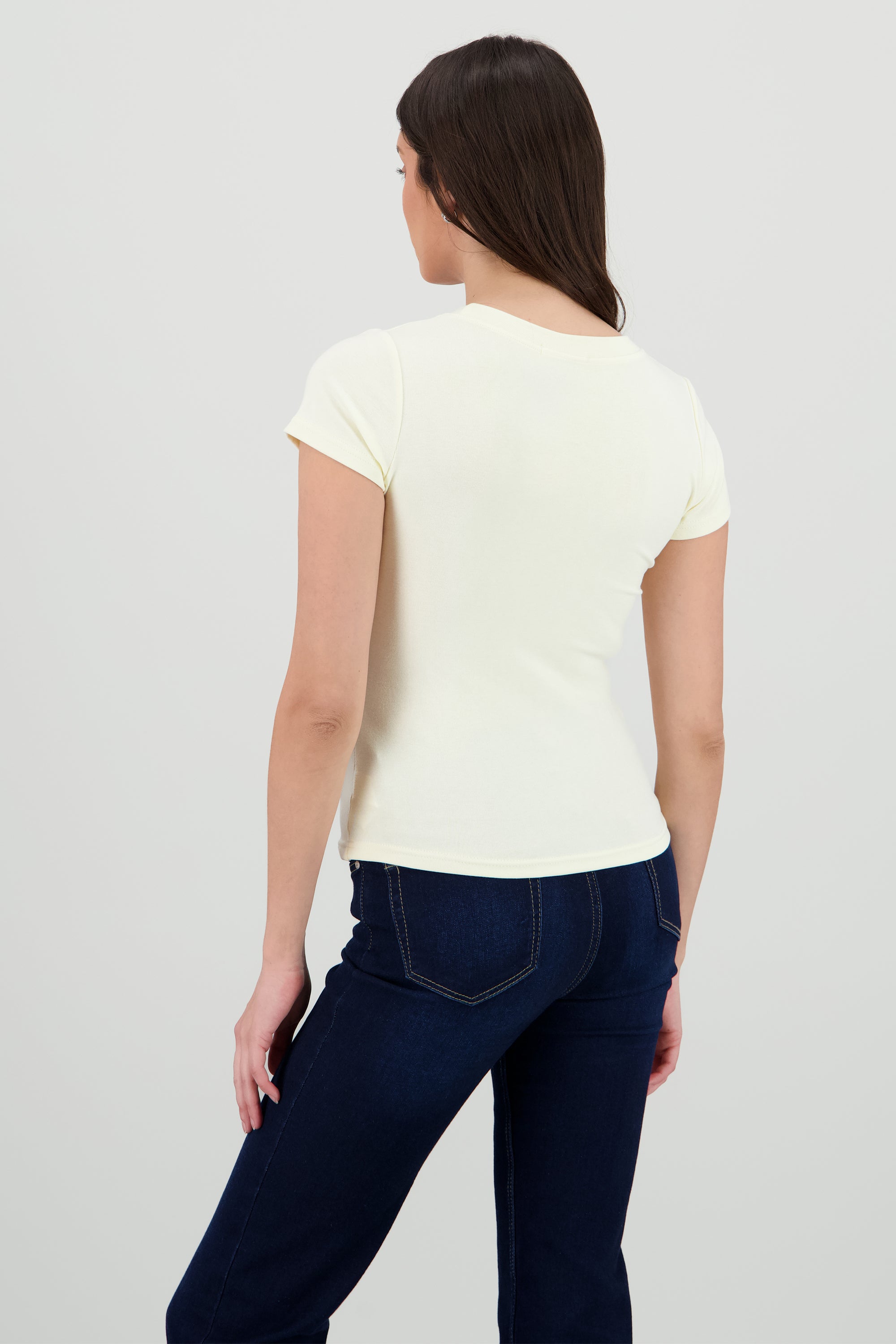 Playera lisa manga corta AMARILLO