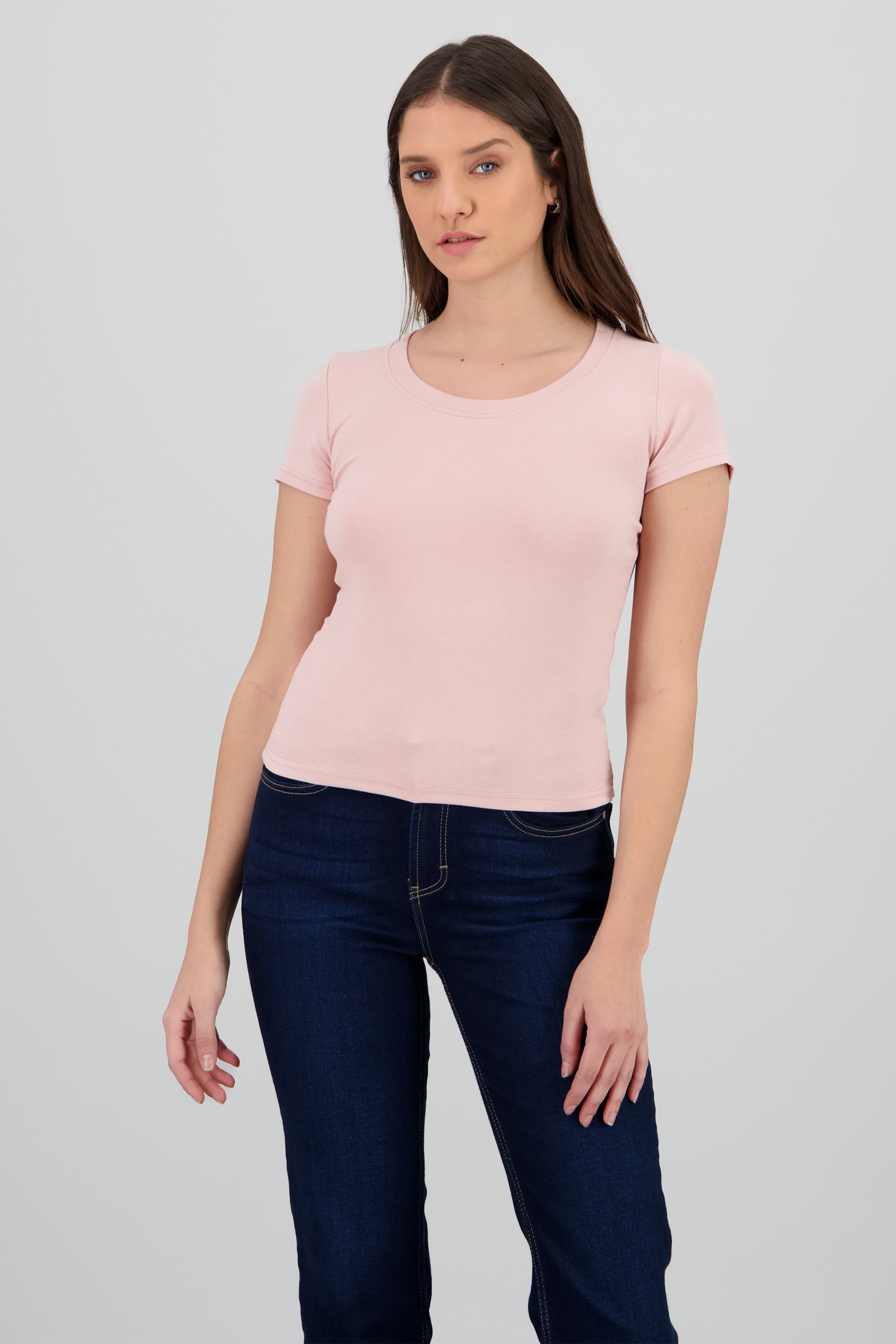 Playera lisa manga corta ROSA