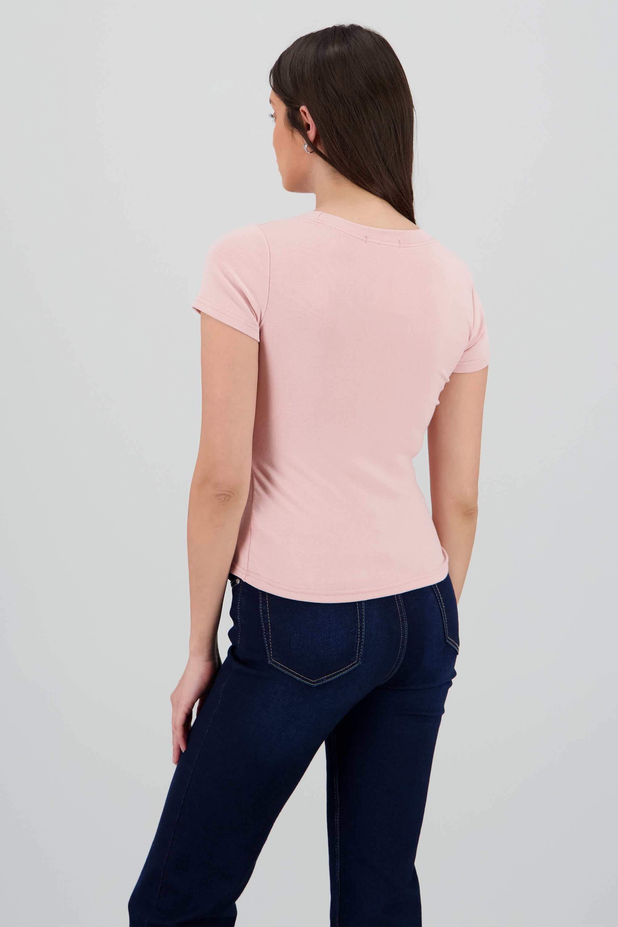 Playera lisa manga corta ROSA