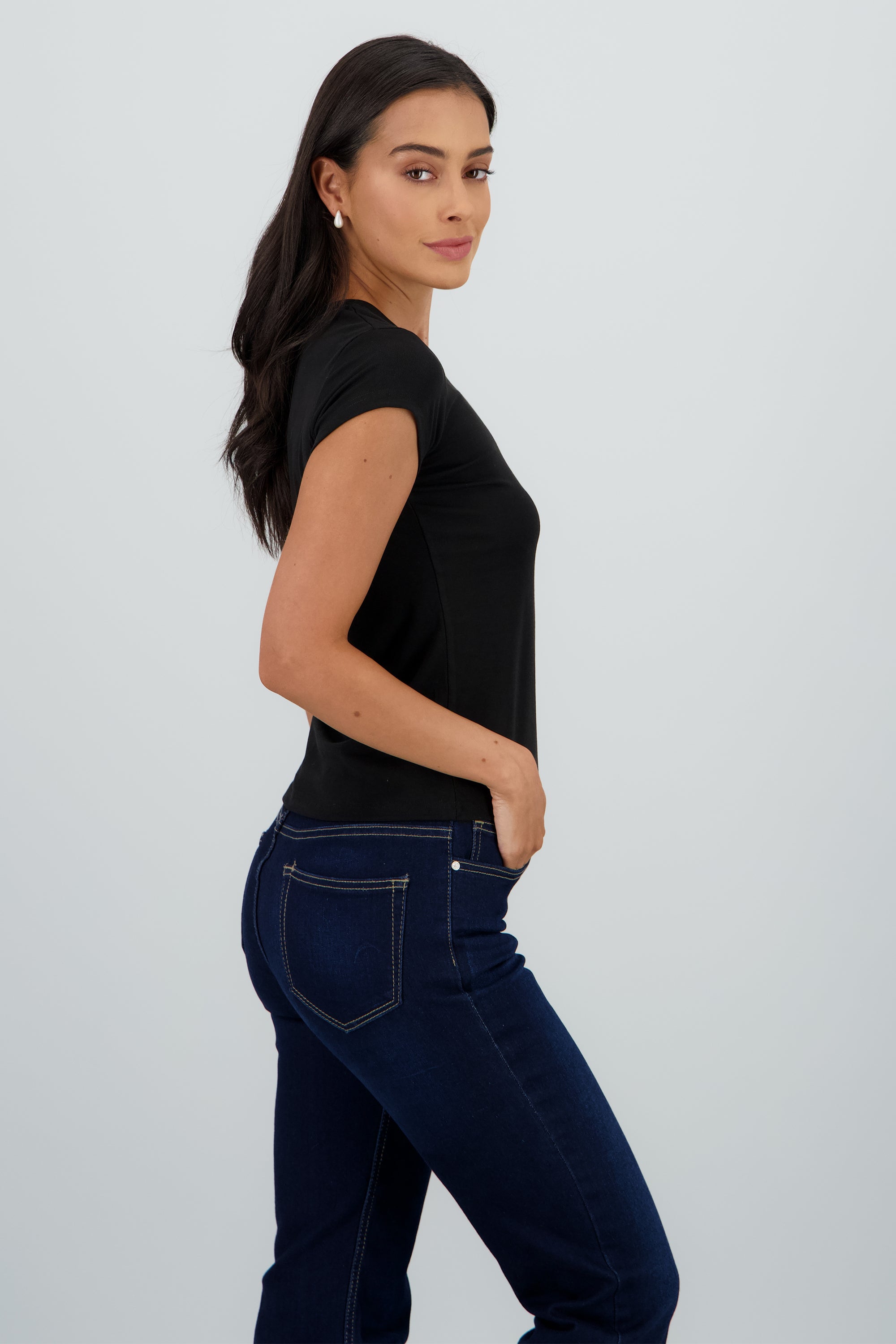 Playera lisa NEGRO