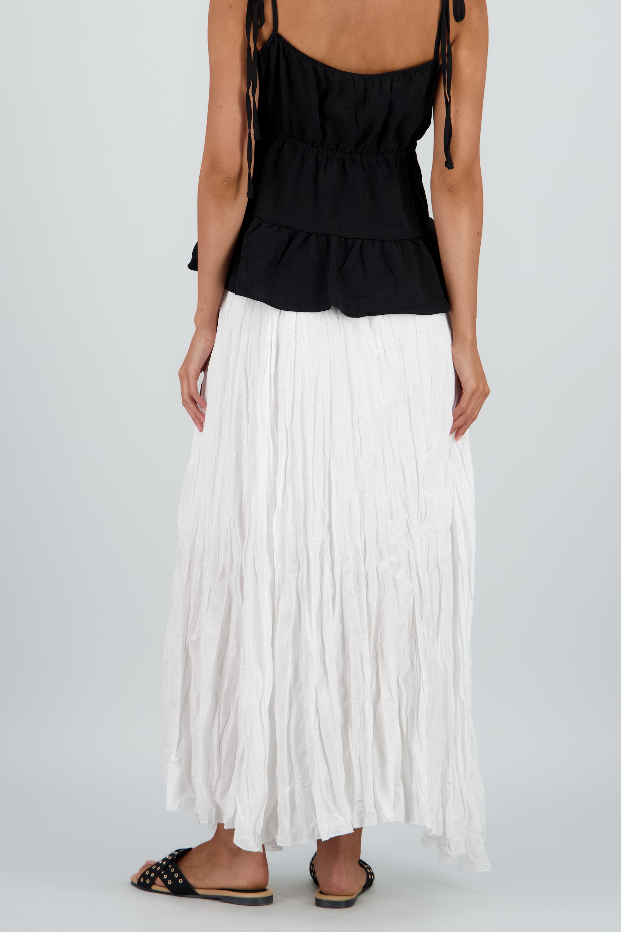 Maxi falda textura BLANCO