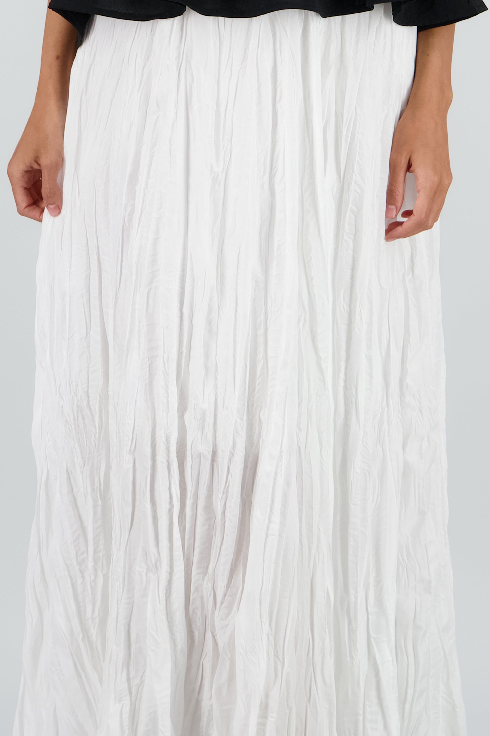 Maxi falda textura BLANCO