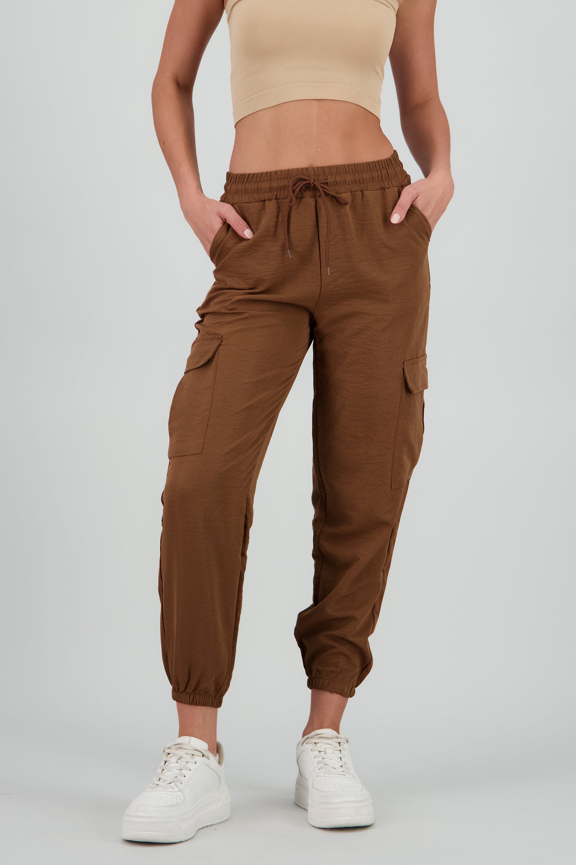 Cargo jogger liso CHOCOLATE
