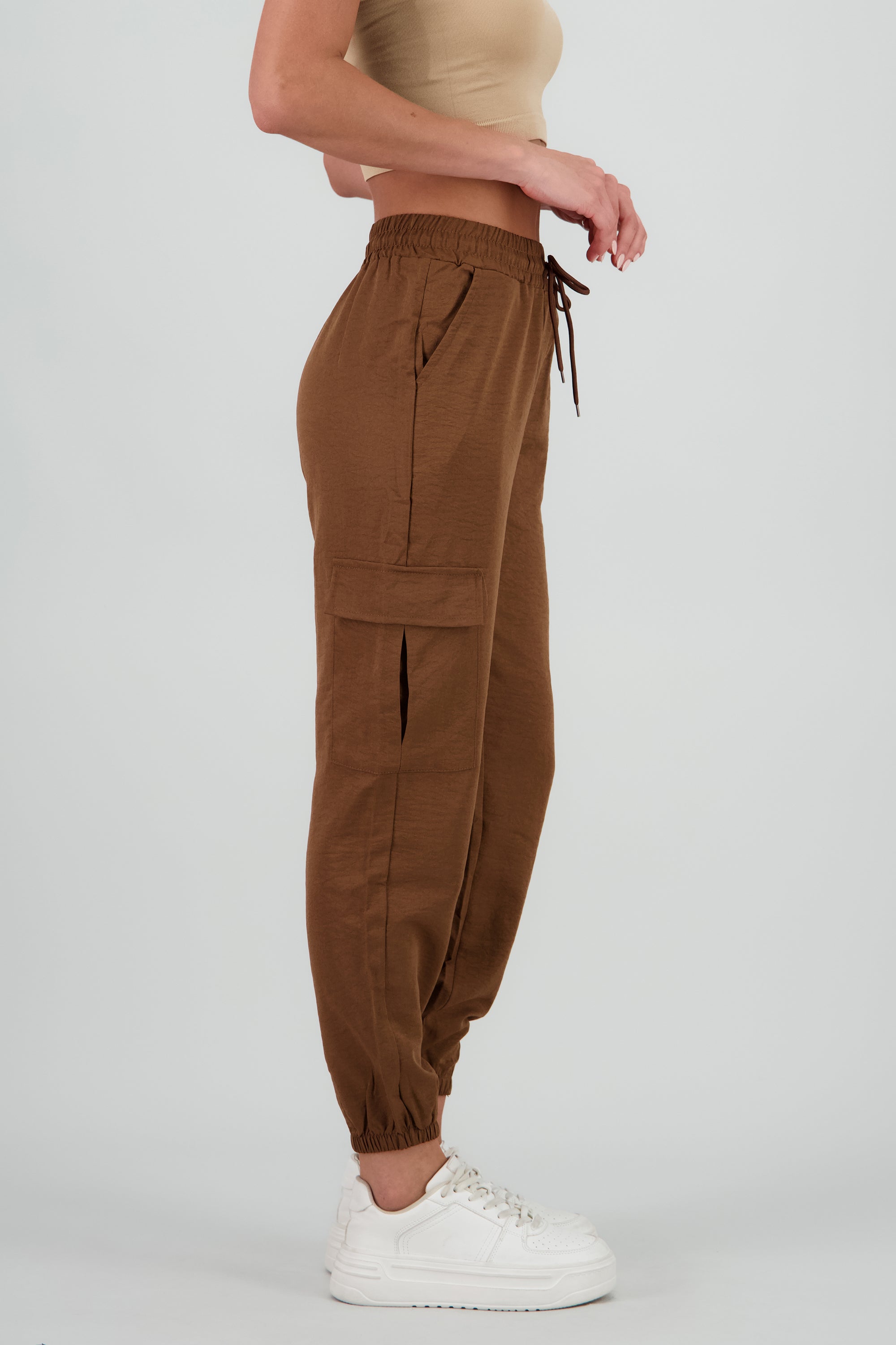 Cargo jogger liso CHOCOLATE