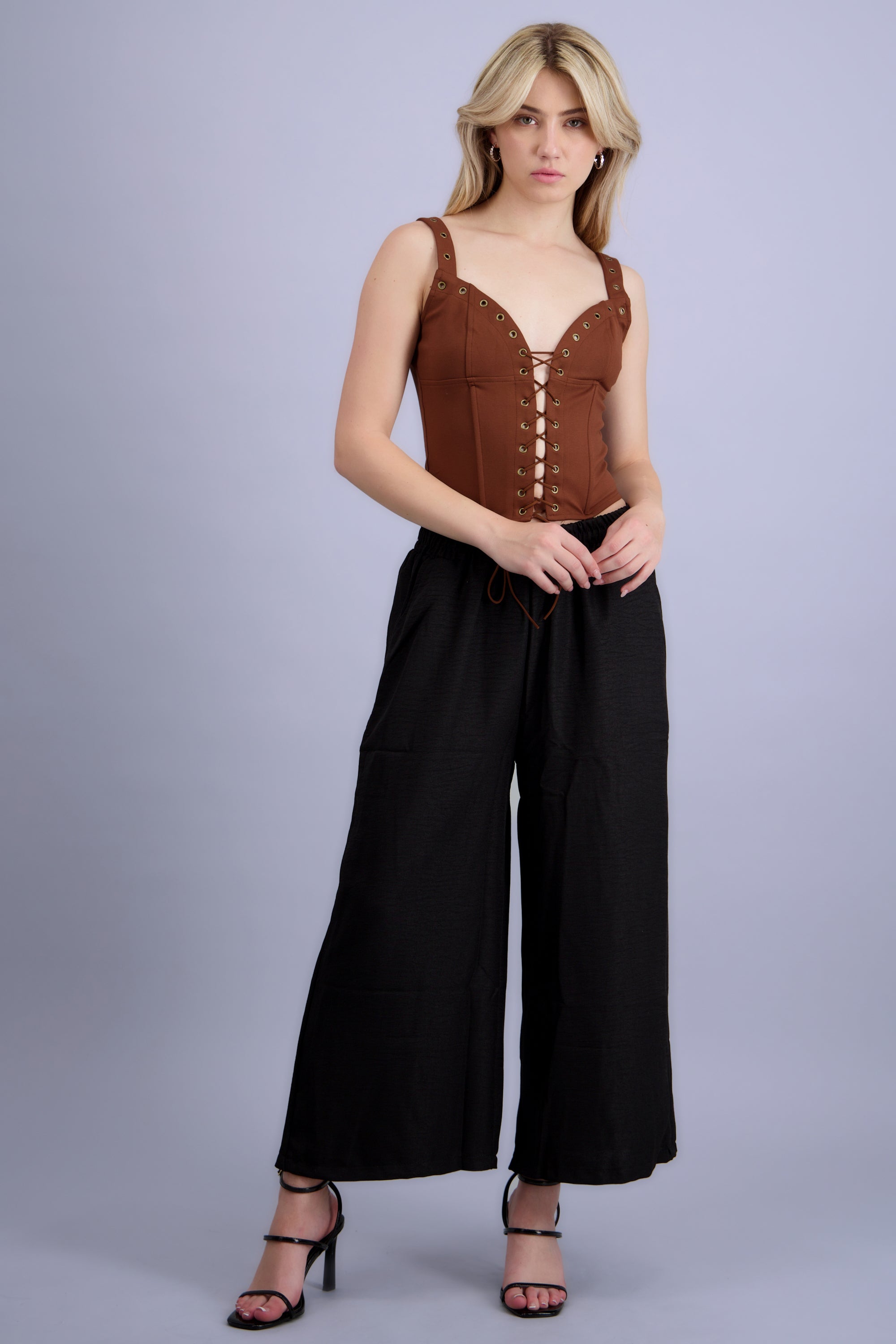 Pantalon textura NEGRO