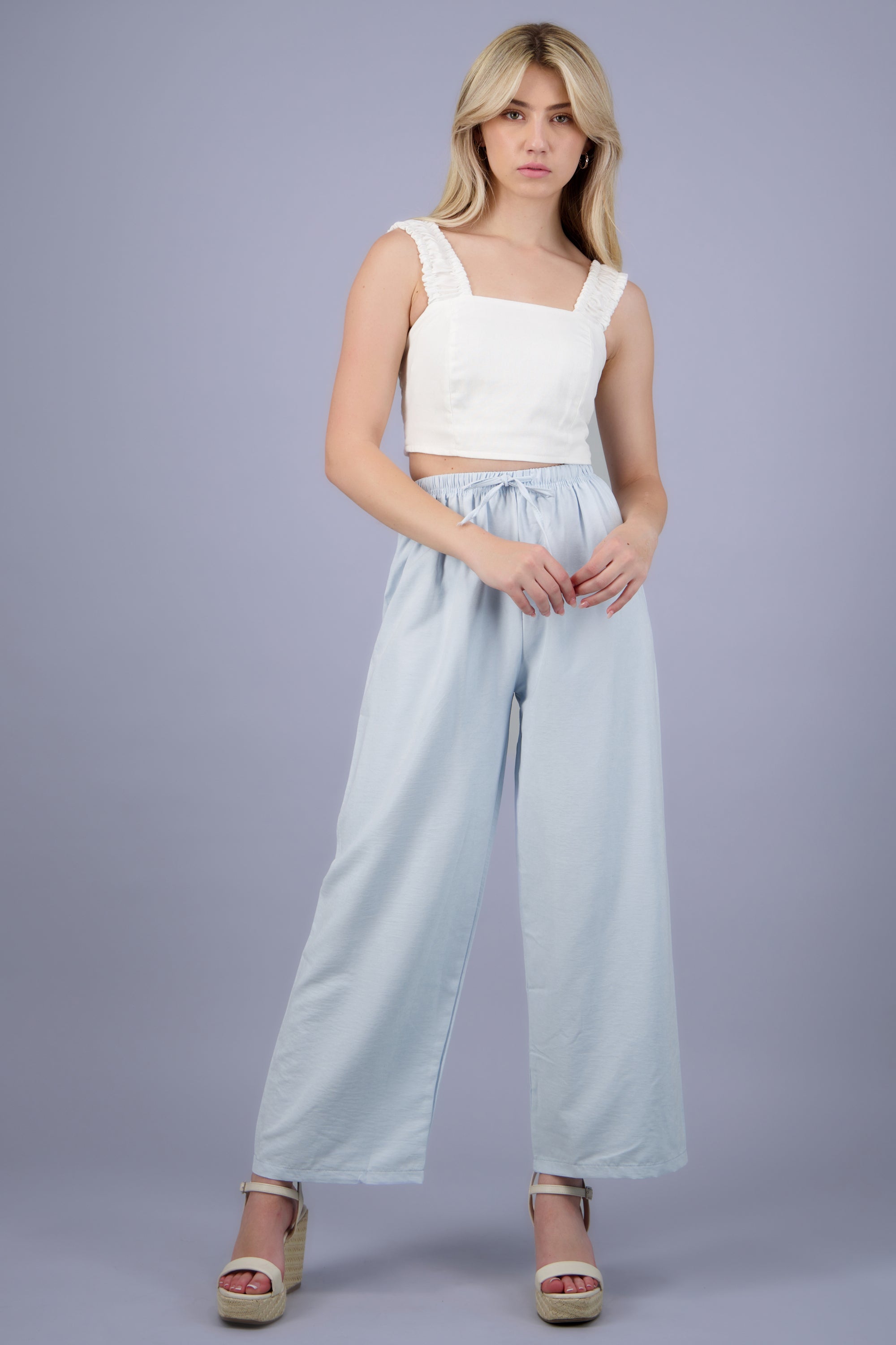 Pantalón liso AZUL CIELO