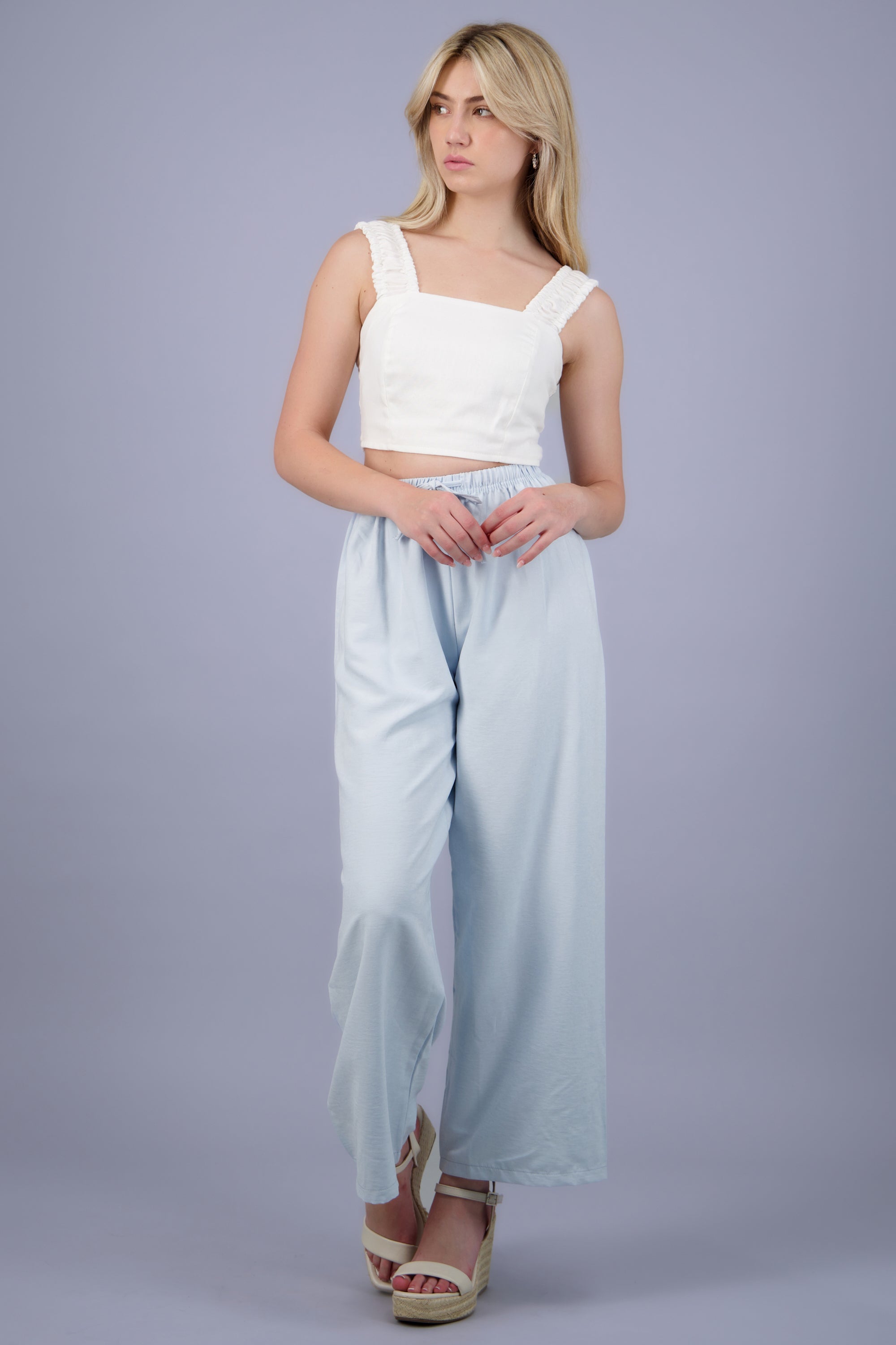 Pantalón liso AZUL CIELO