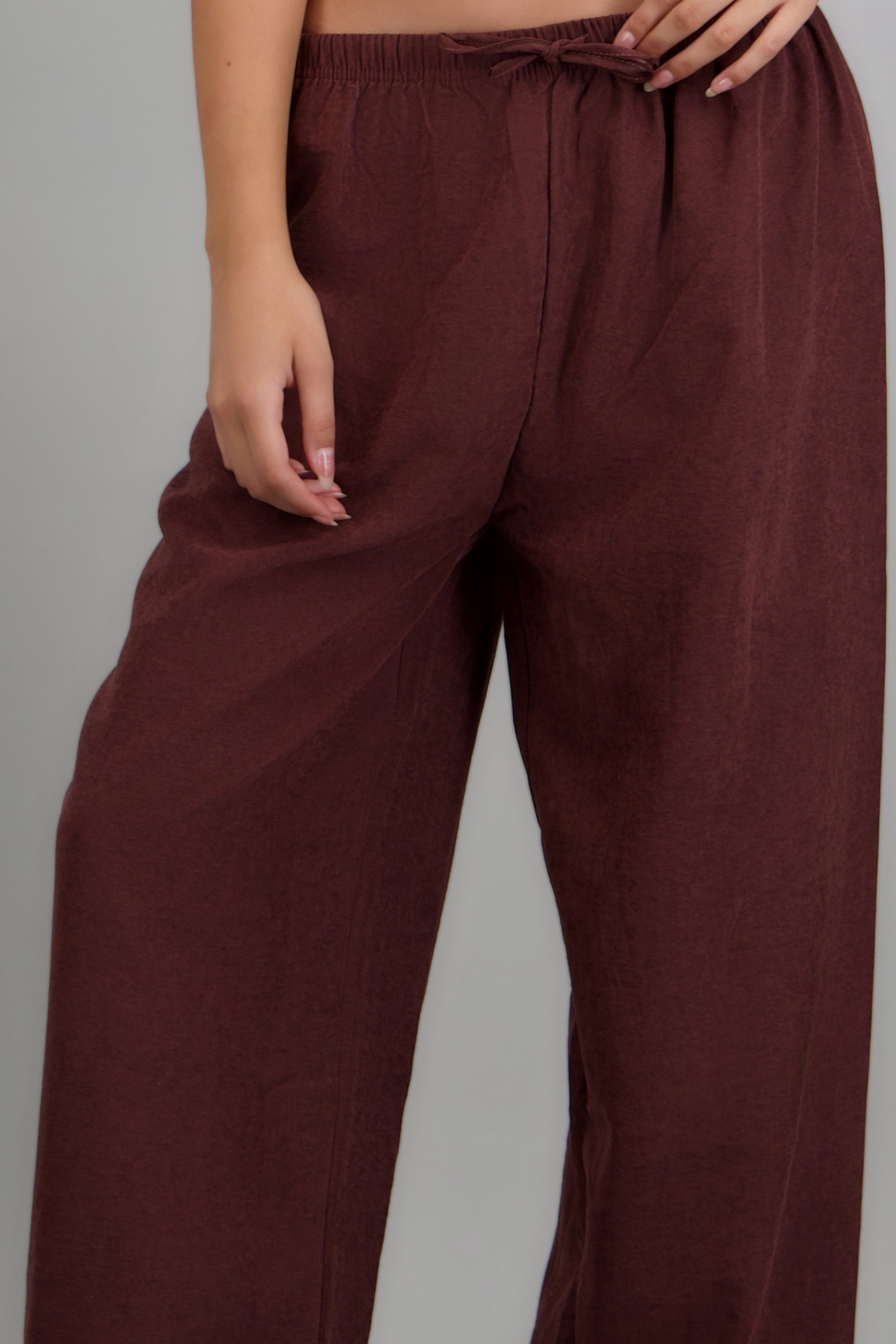 Pantalón liso CIRUELA