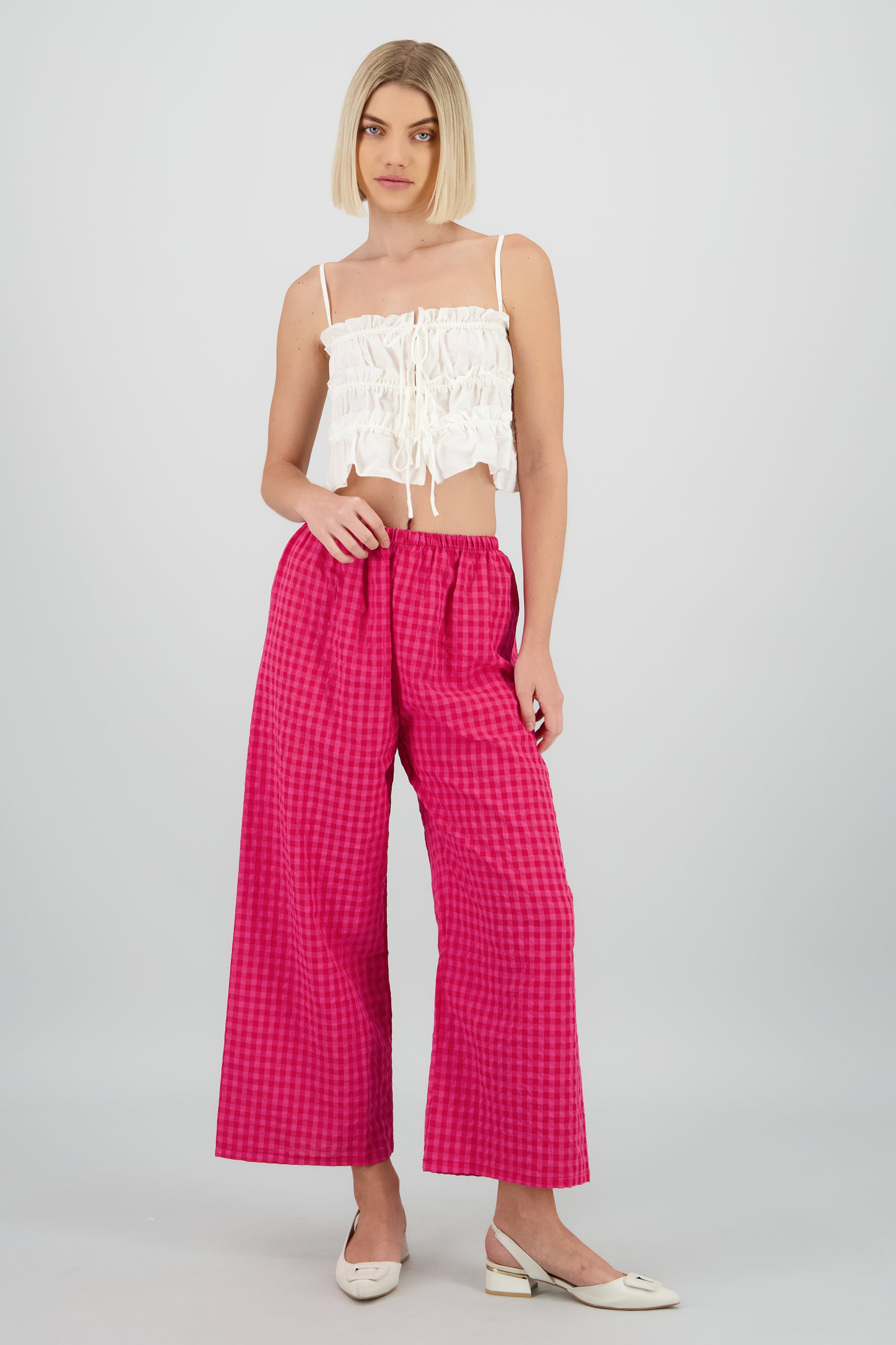 Pantalon cuadros ROSA COMBO