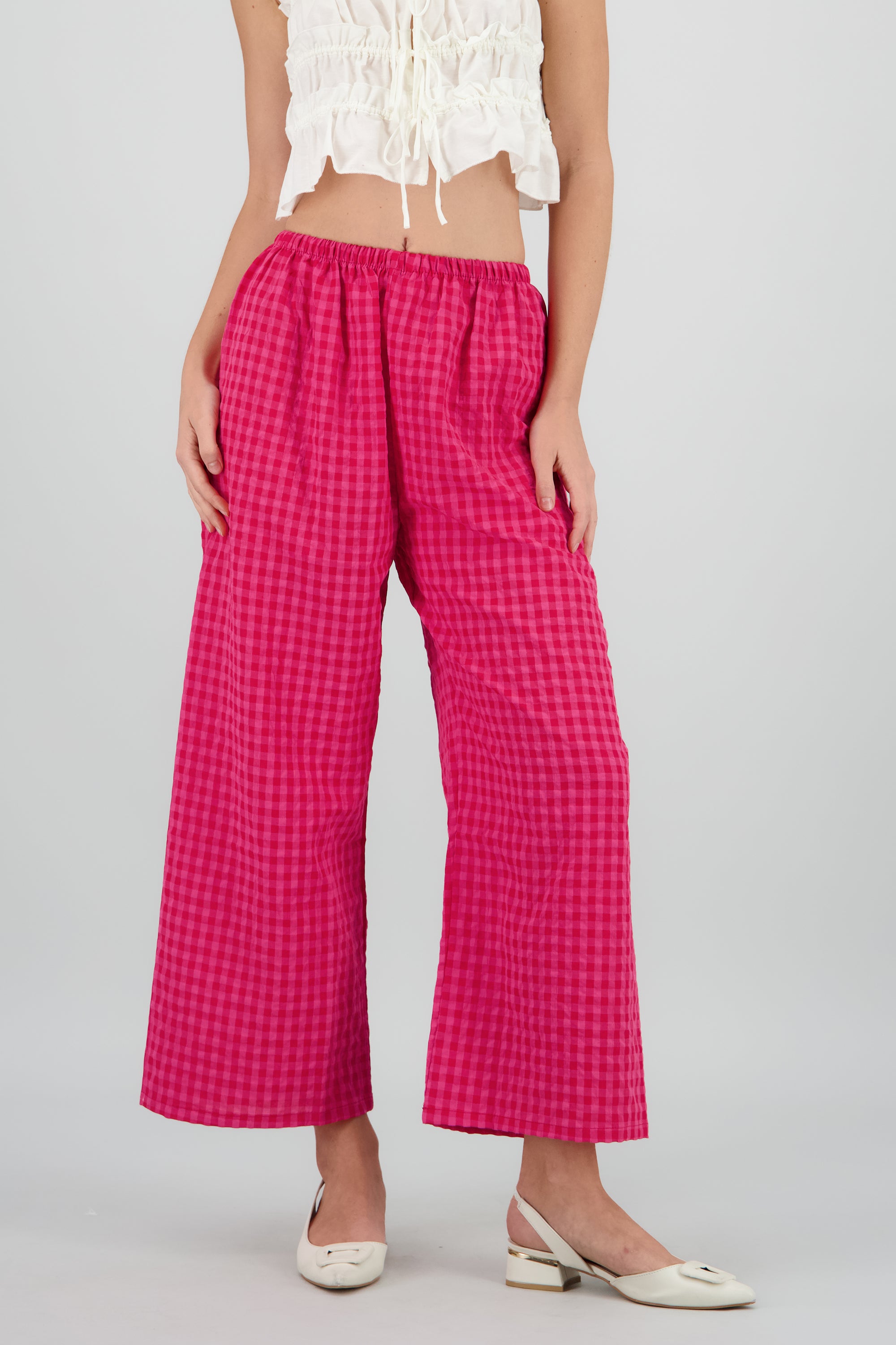 Pantalon cuadros ROSA COMBO