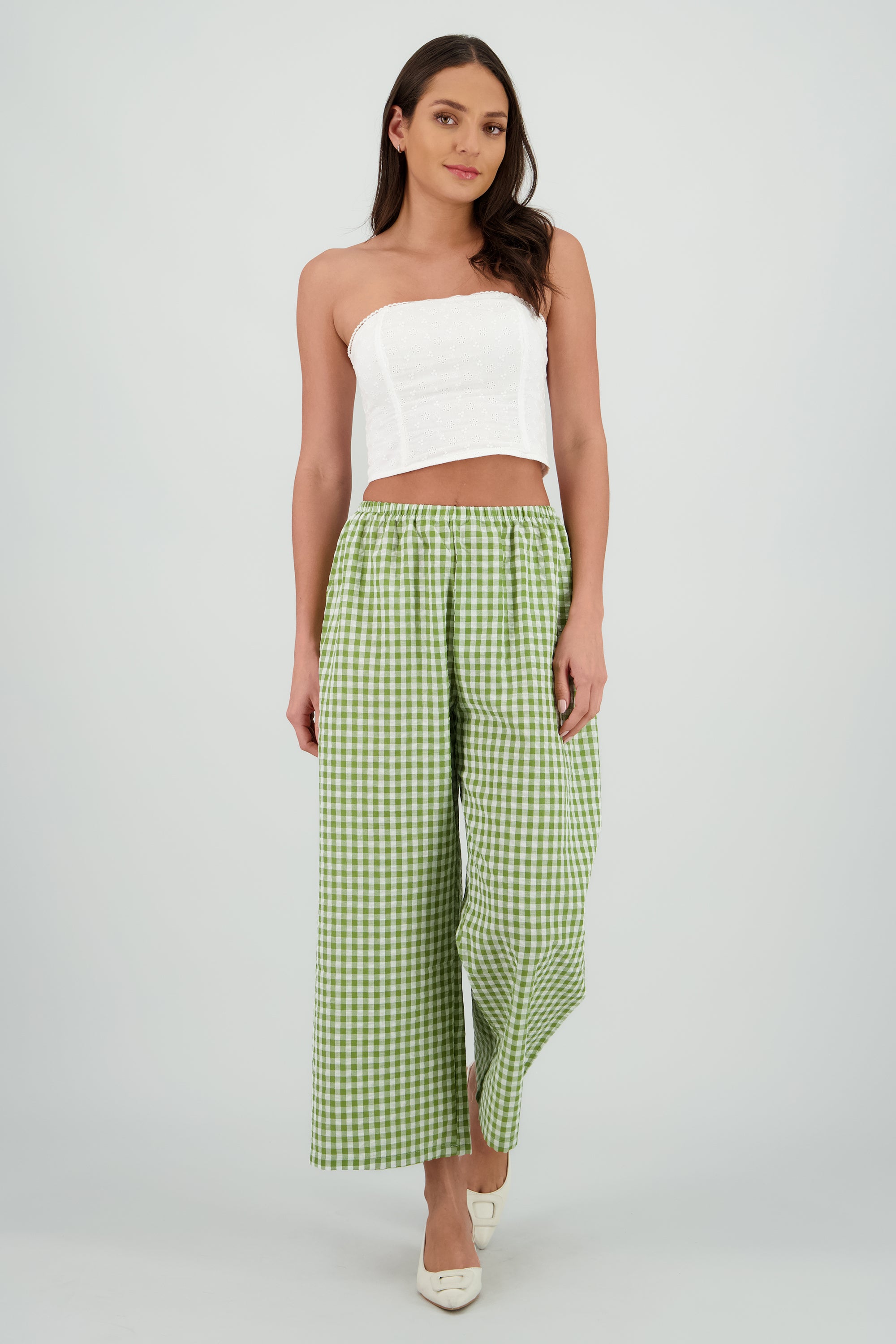 Pantalon cuadros VERDE PASTO