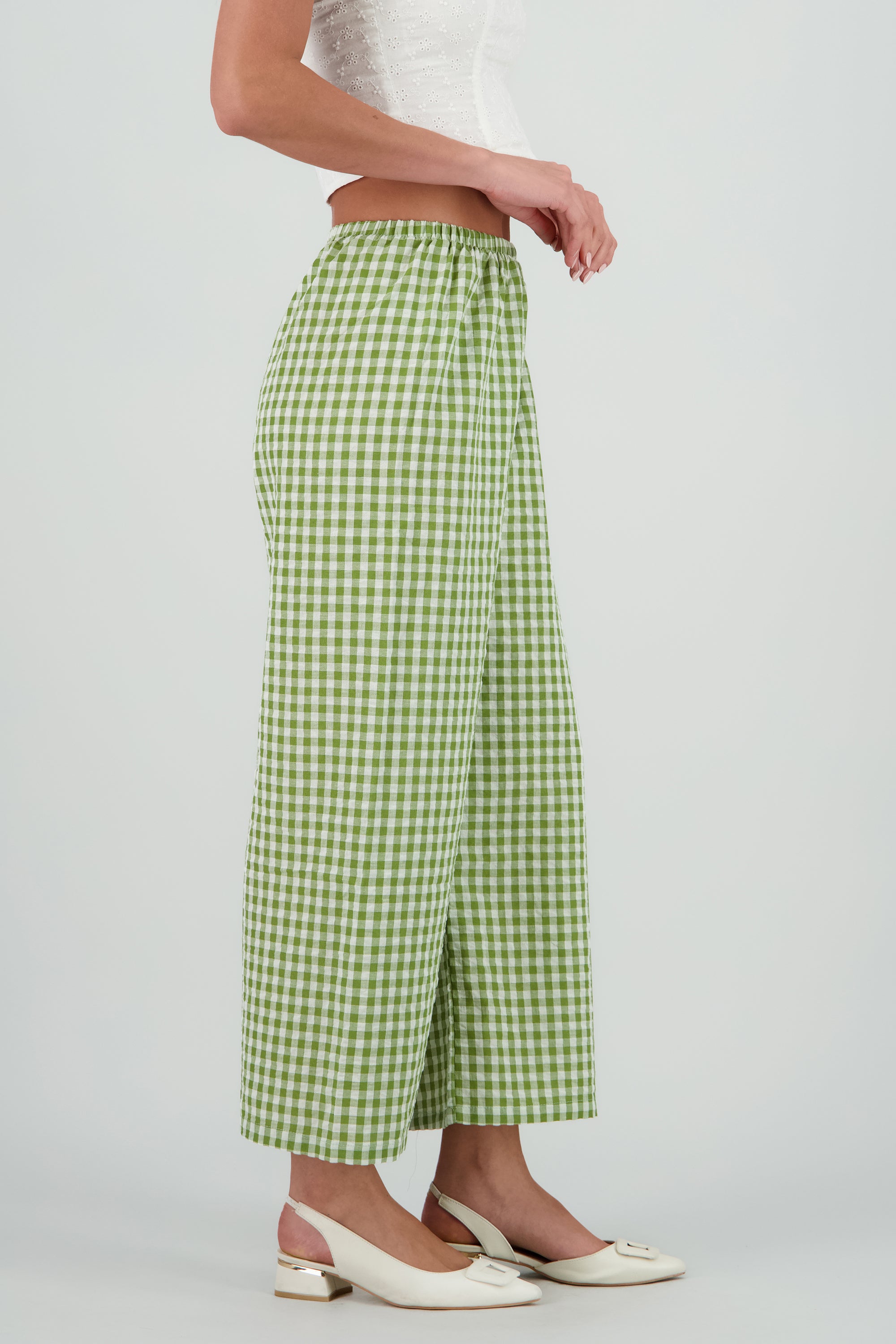 Pantalon cuadros VERDE PASTO