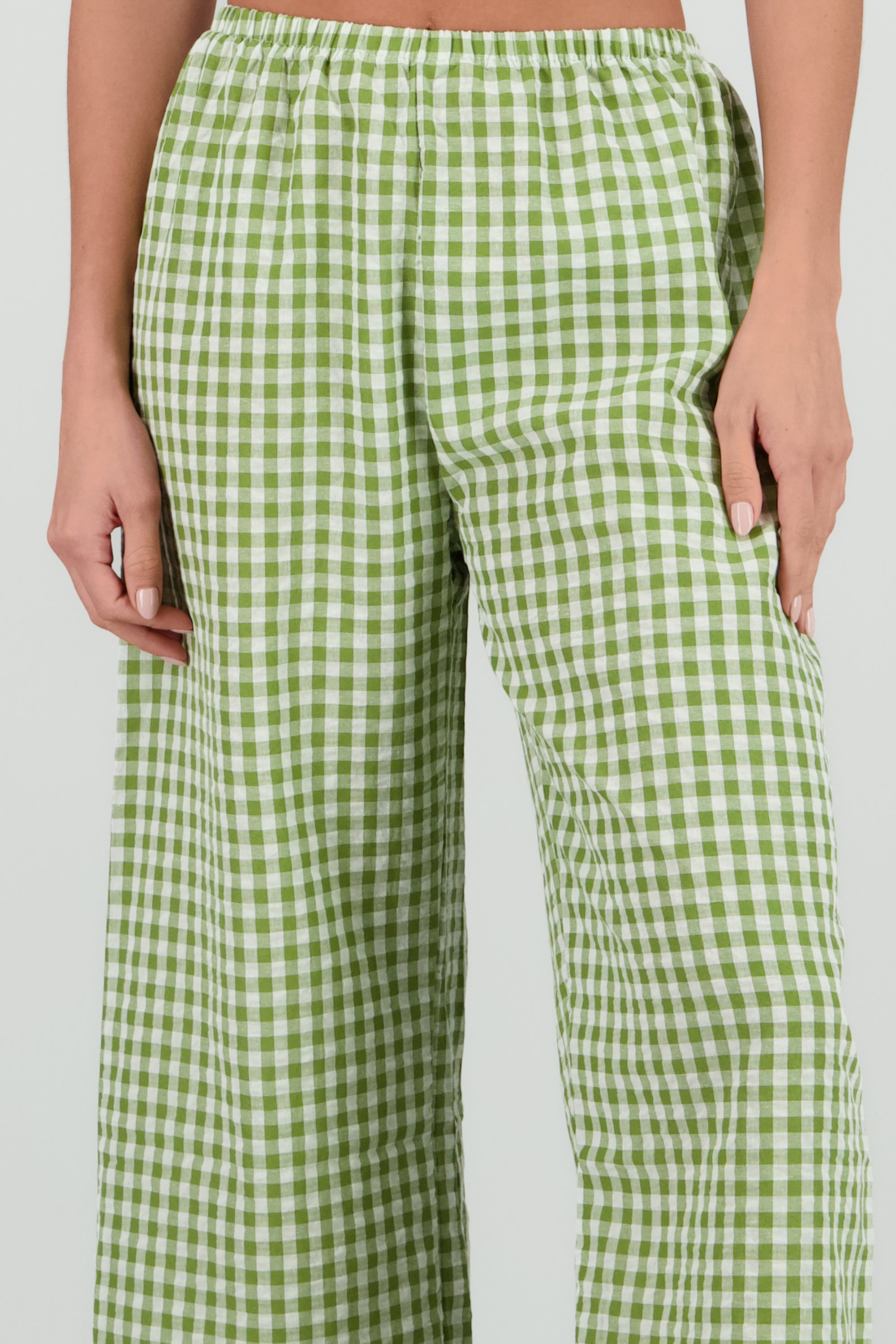 Pantalon cuadros VERDE PASTO