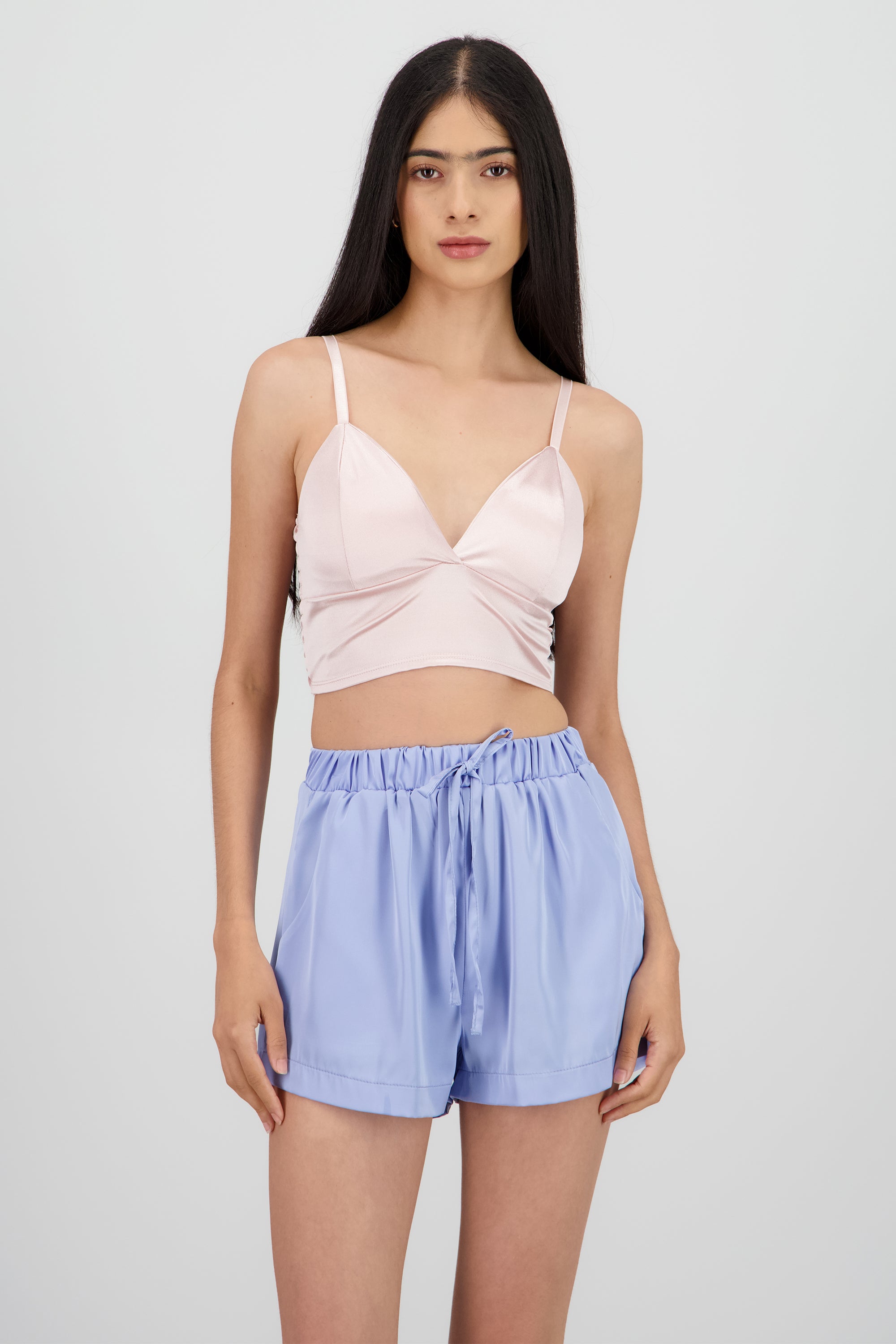 Crop top con copas ROSA