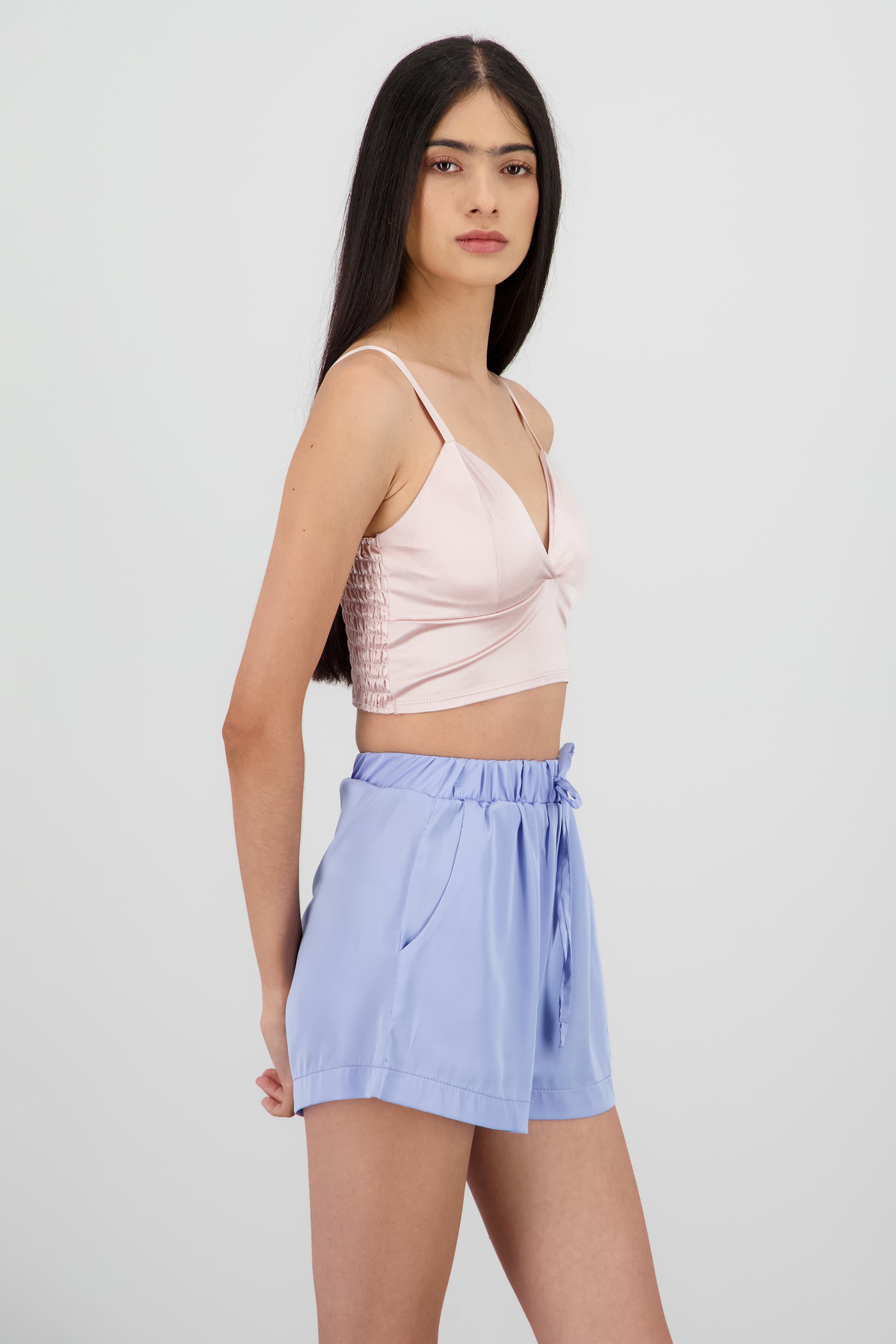 Crop top con copas ROSA