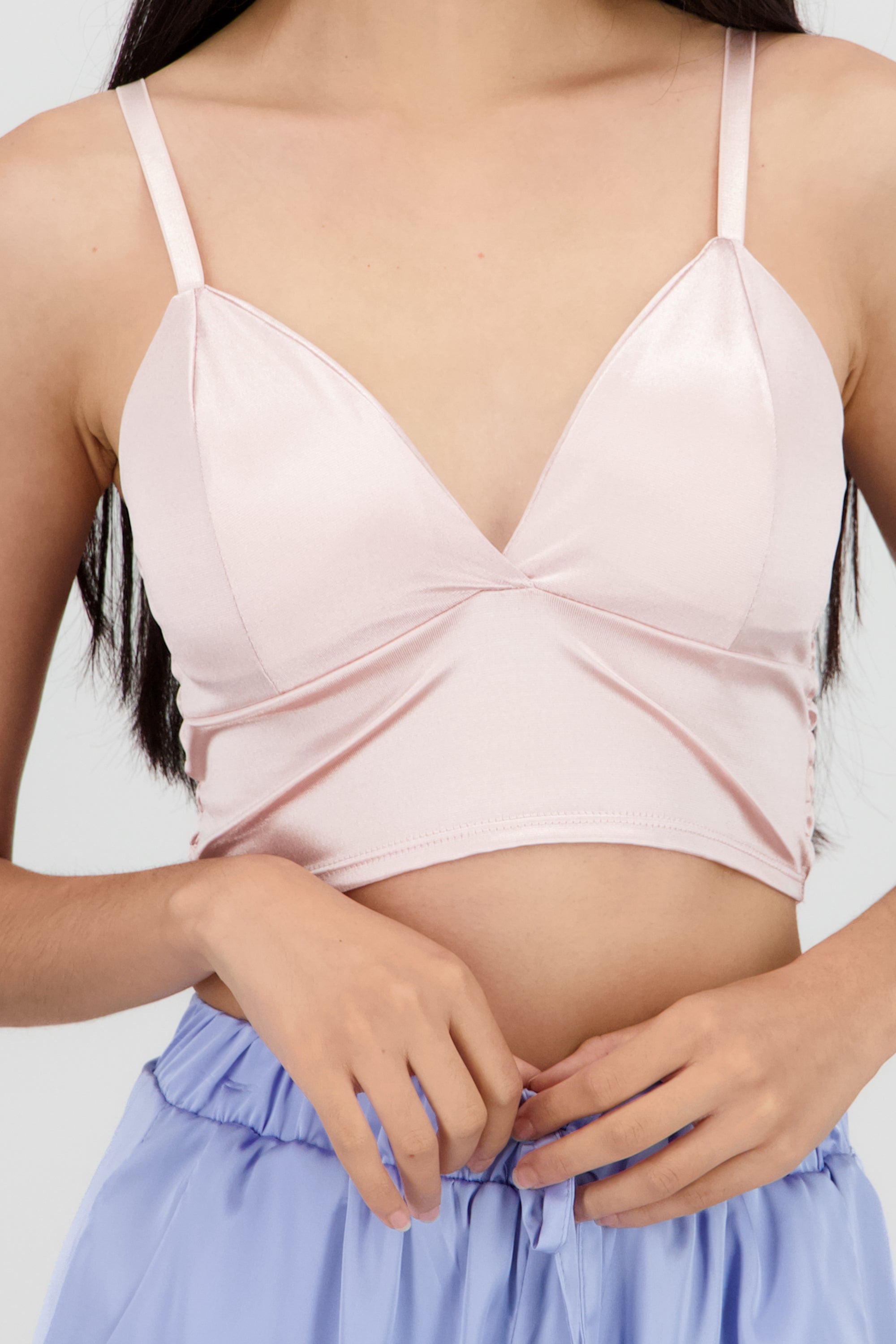 Crop top con copas ROSA