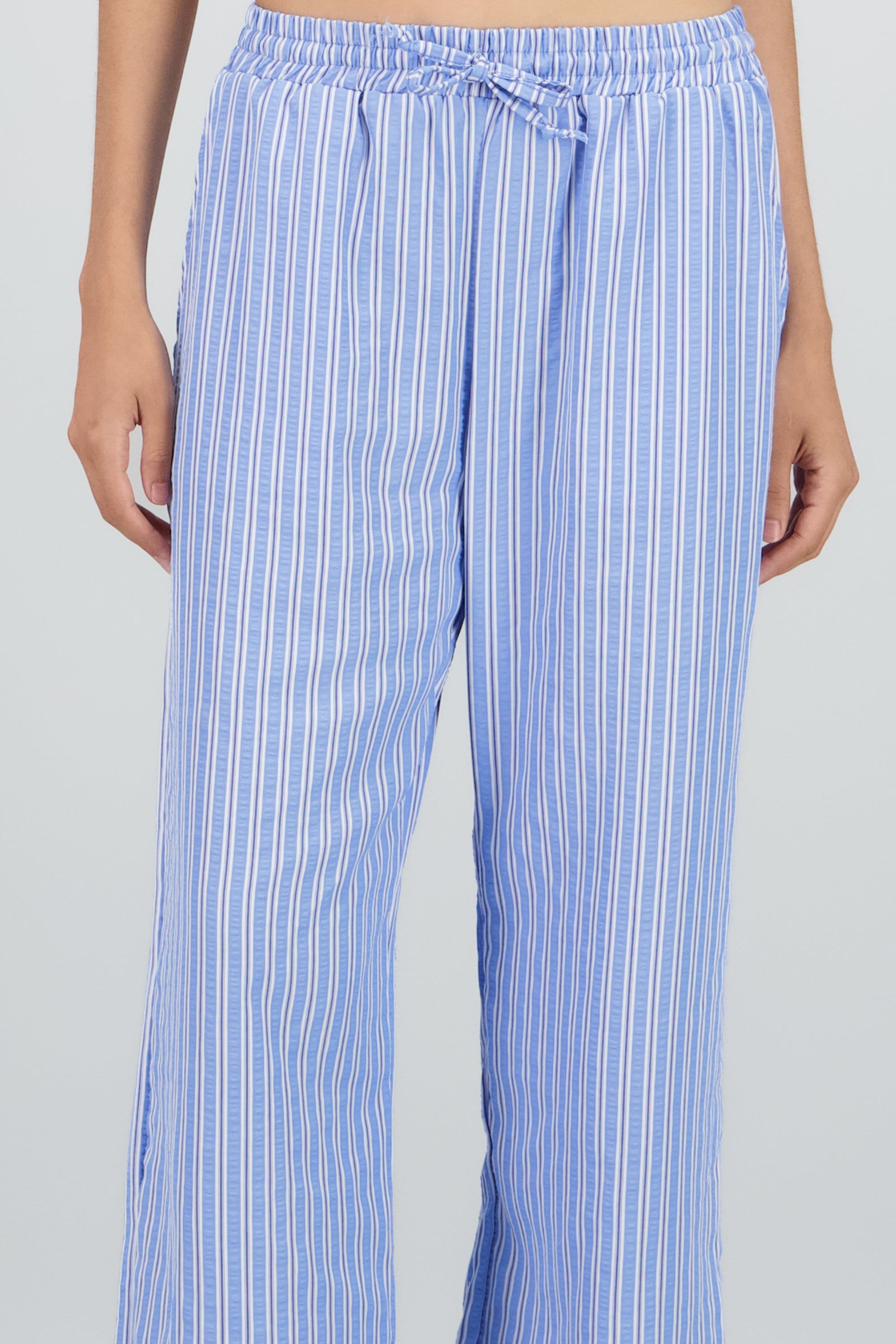 Pantalon amplio rayas AZUL COMBO