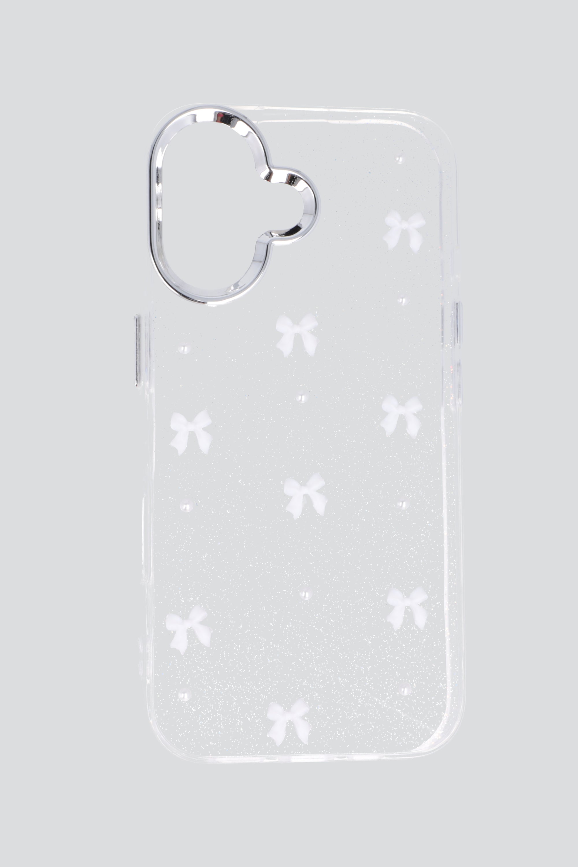 Funda cel iph 16 moños encapsulados BLANCO