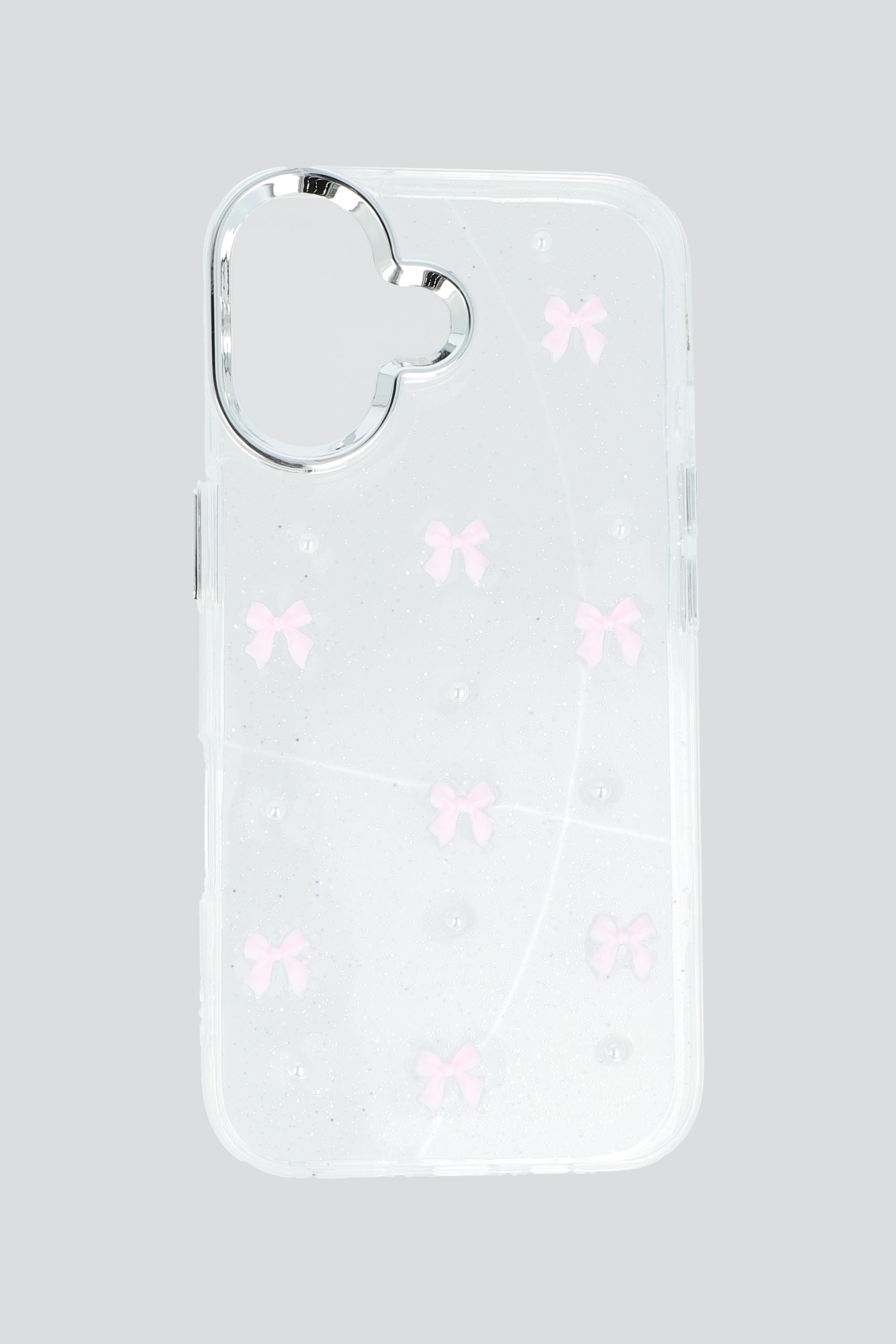 Funda cel iph 16 moños encapsulados ROSA