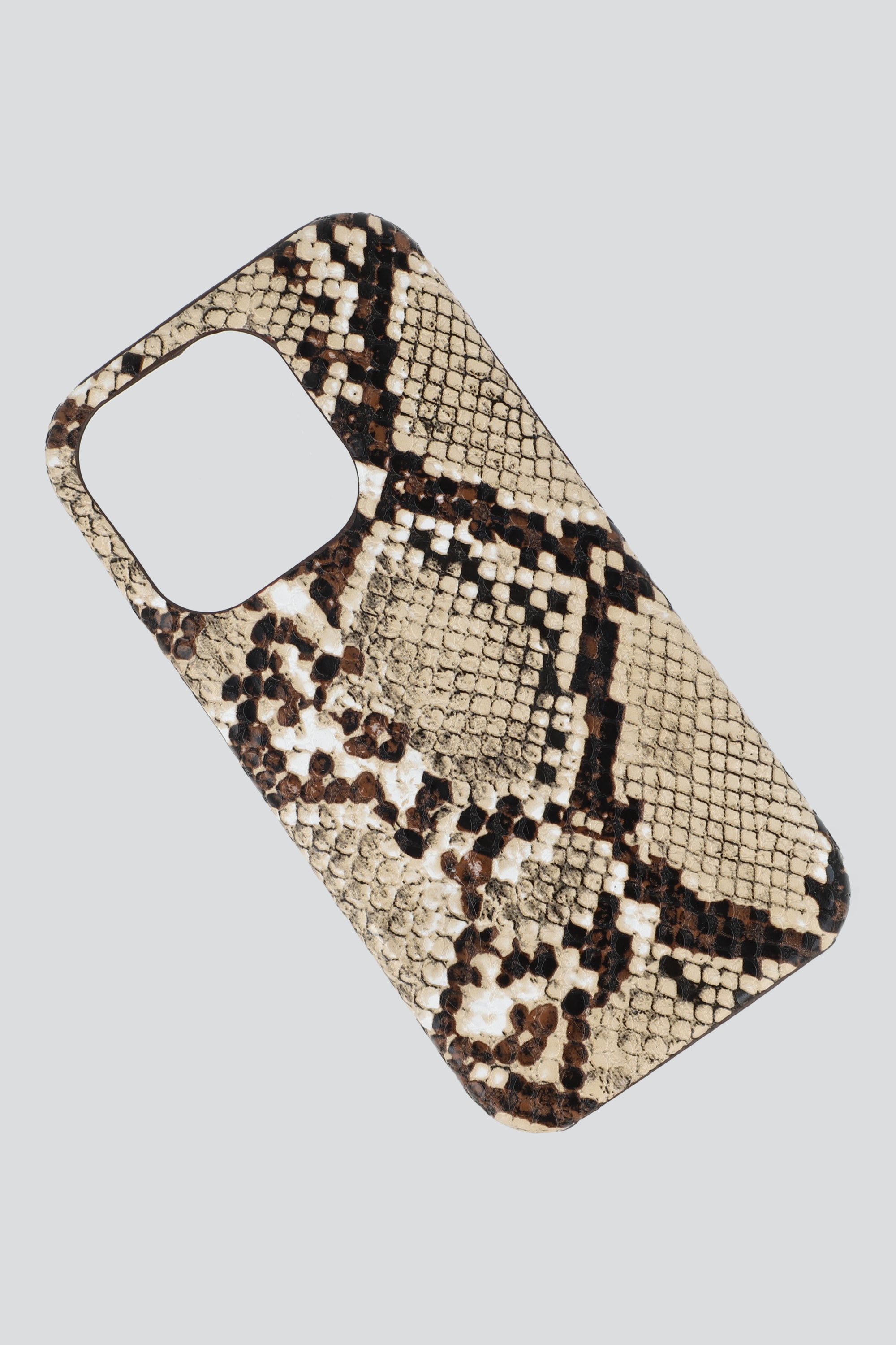 Funda cel iph 15 pro snake print CAFE