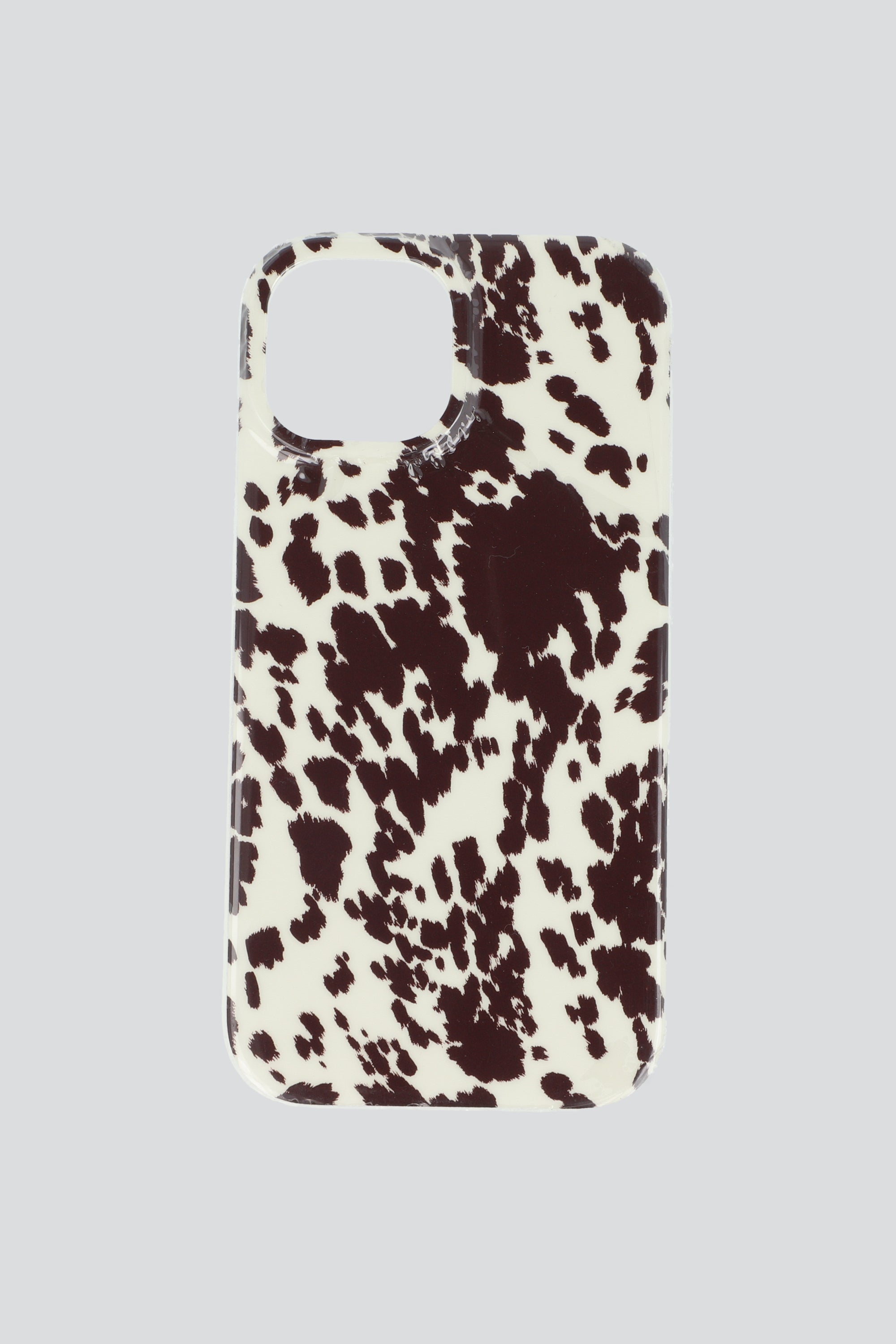 Funda cel iph 15 manchas animal print NEGRO