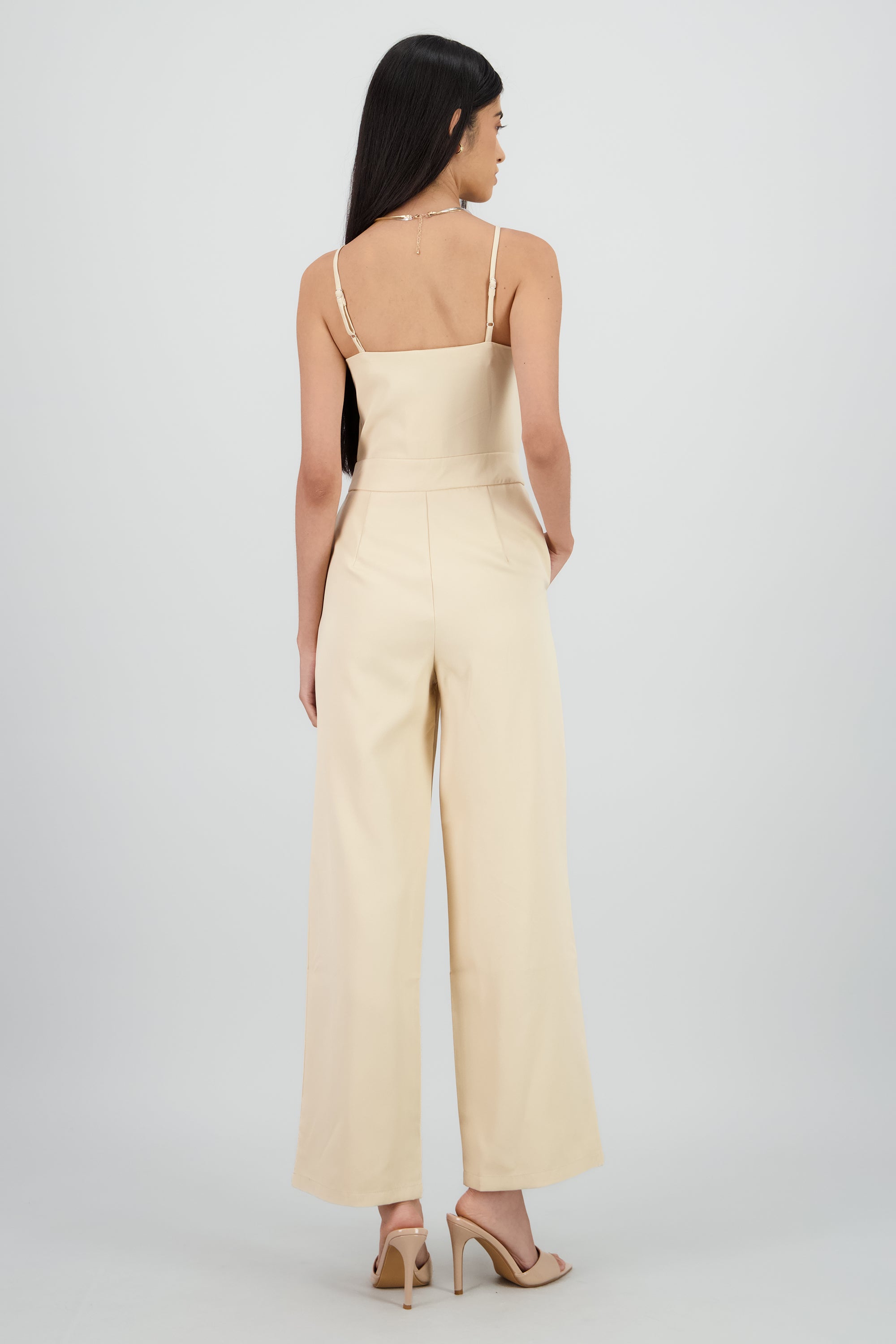 Jumpsuit con botones BEIGE