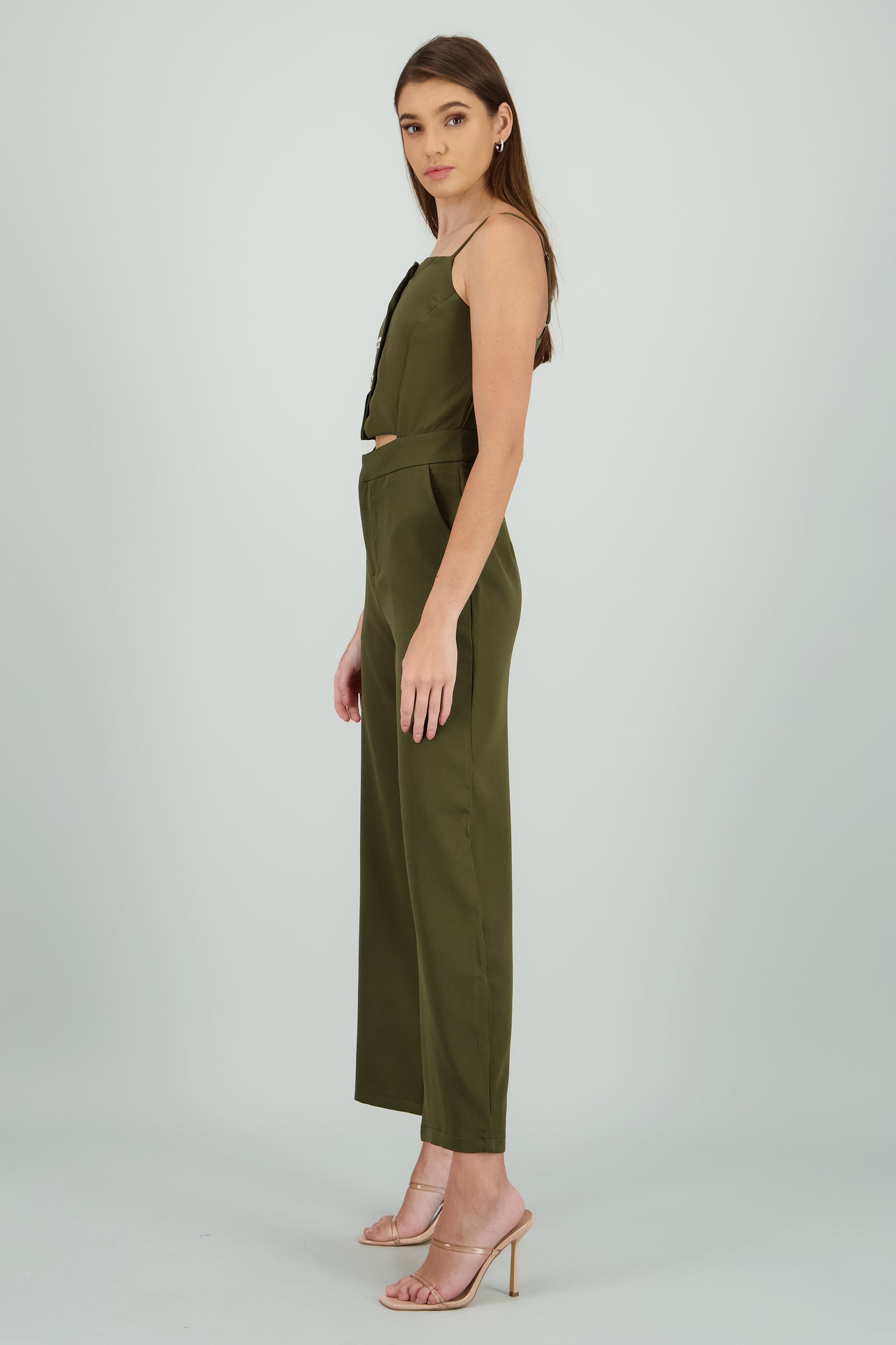 Jumpsuit con botones KHAKI
