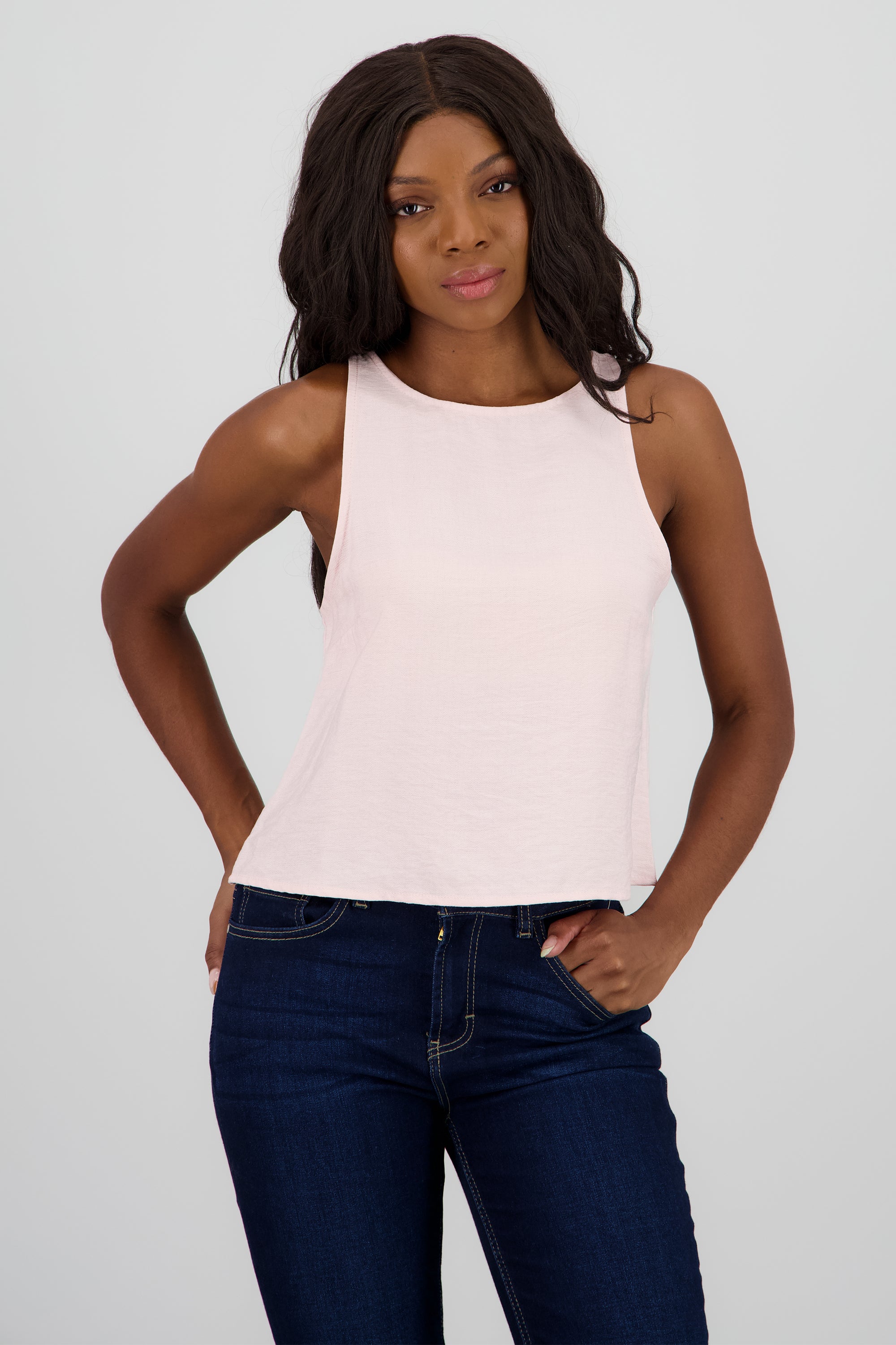 Blusa fluida sin manga ROSA