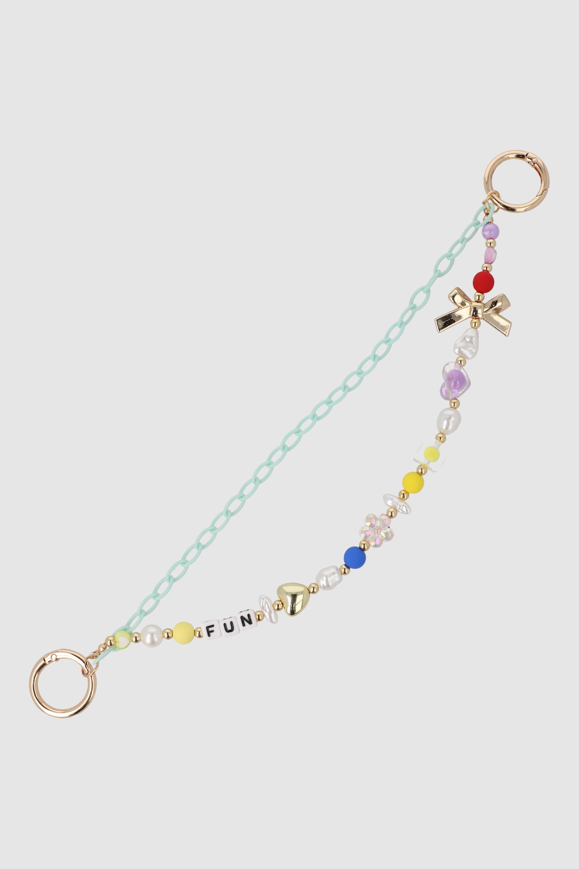 LLAVERO CHARM BAG CADENA BEADS ORO