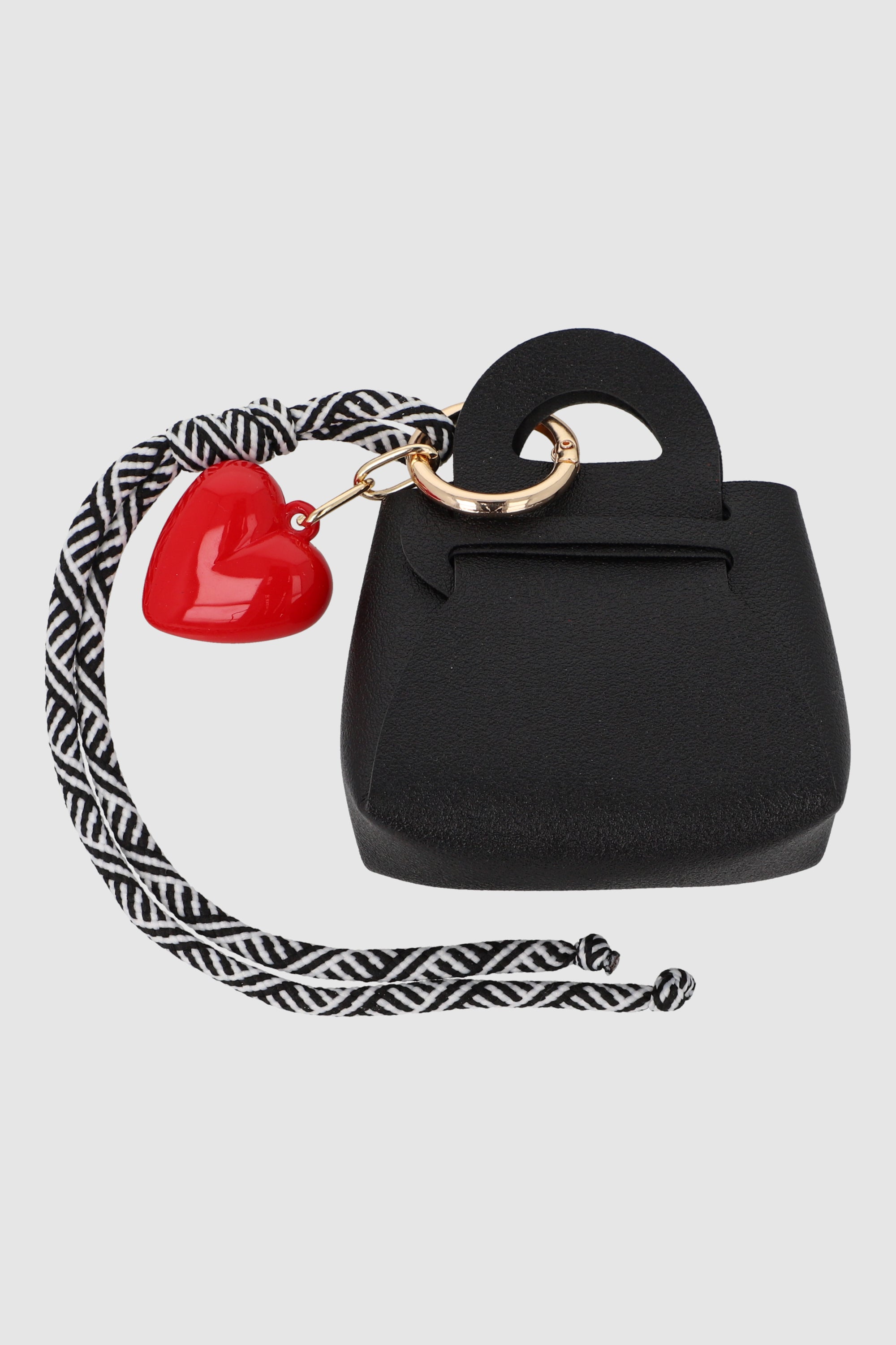 LLAVERO BOLSITA CORAZON NEGRO