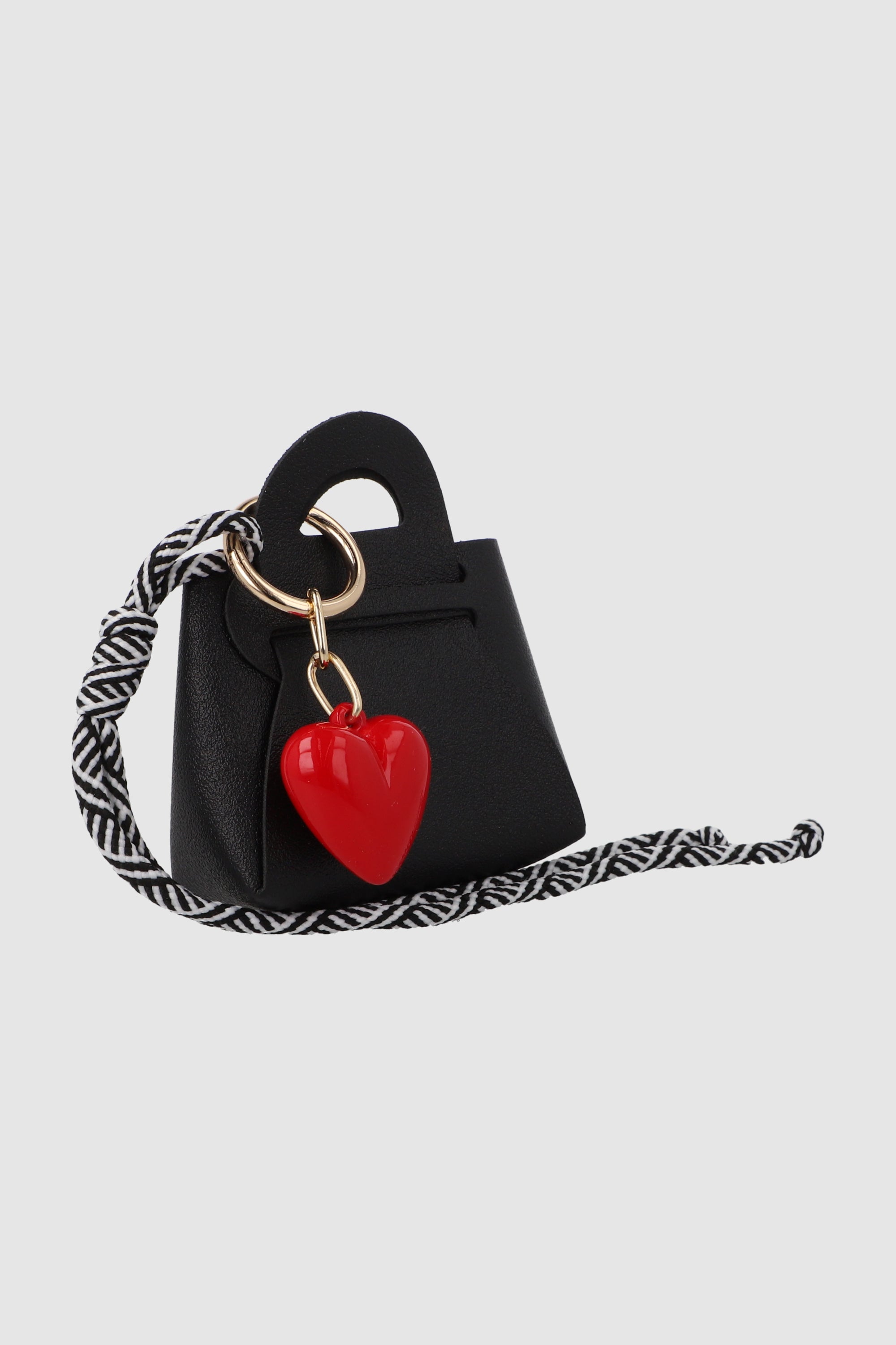 LLAVERO BOLSITA CORAZON NEGRO