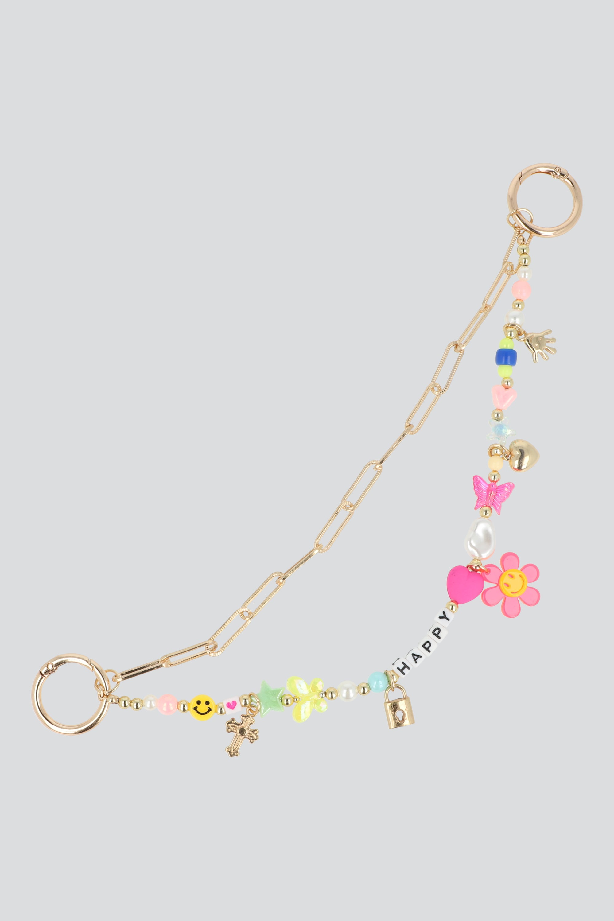 LLAVERO BAG CHARM 2 LINEAS BC ORO