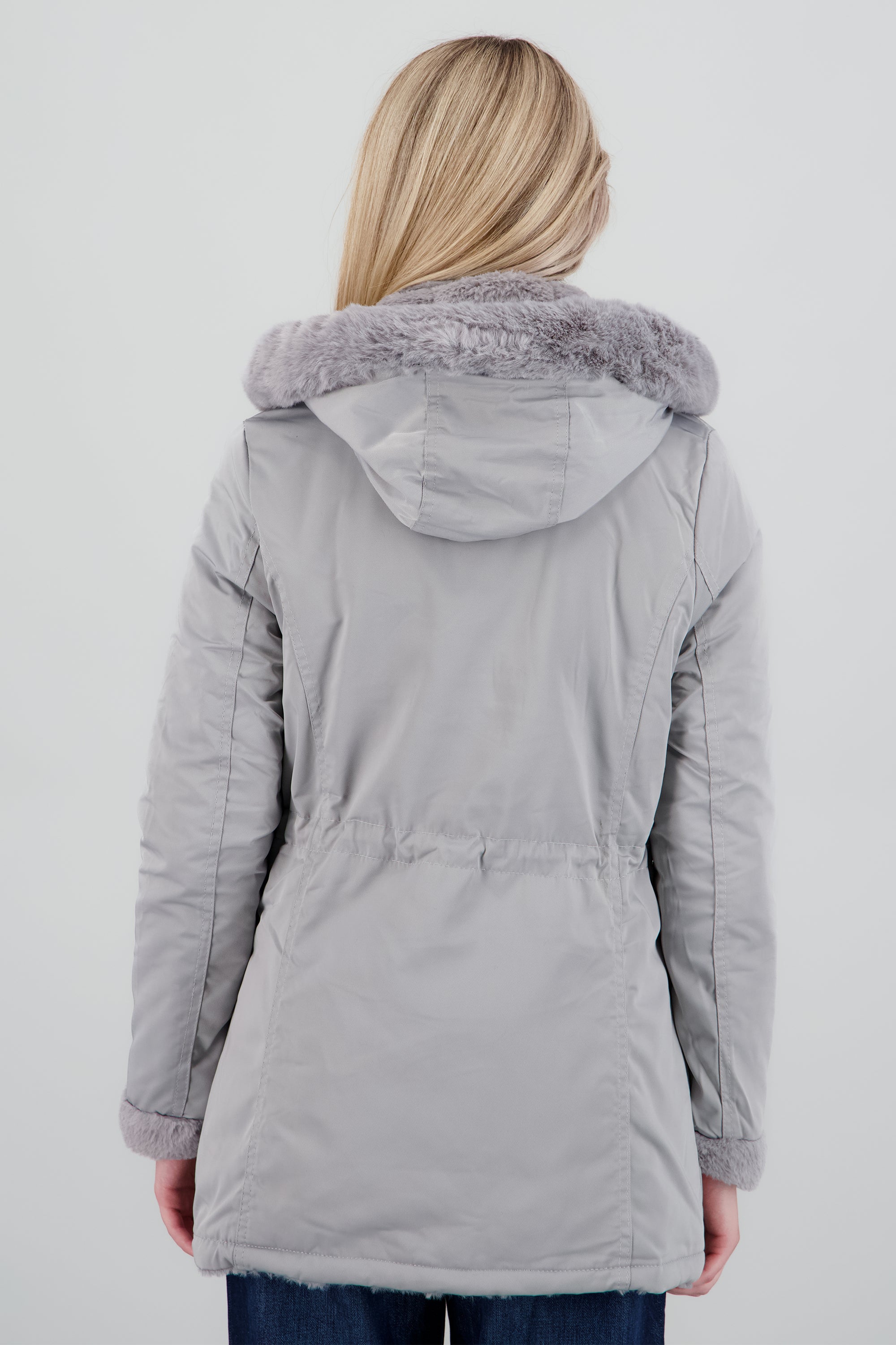 Gabardina gorro jareta GRIS