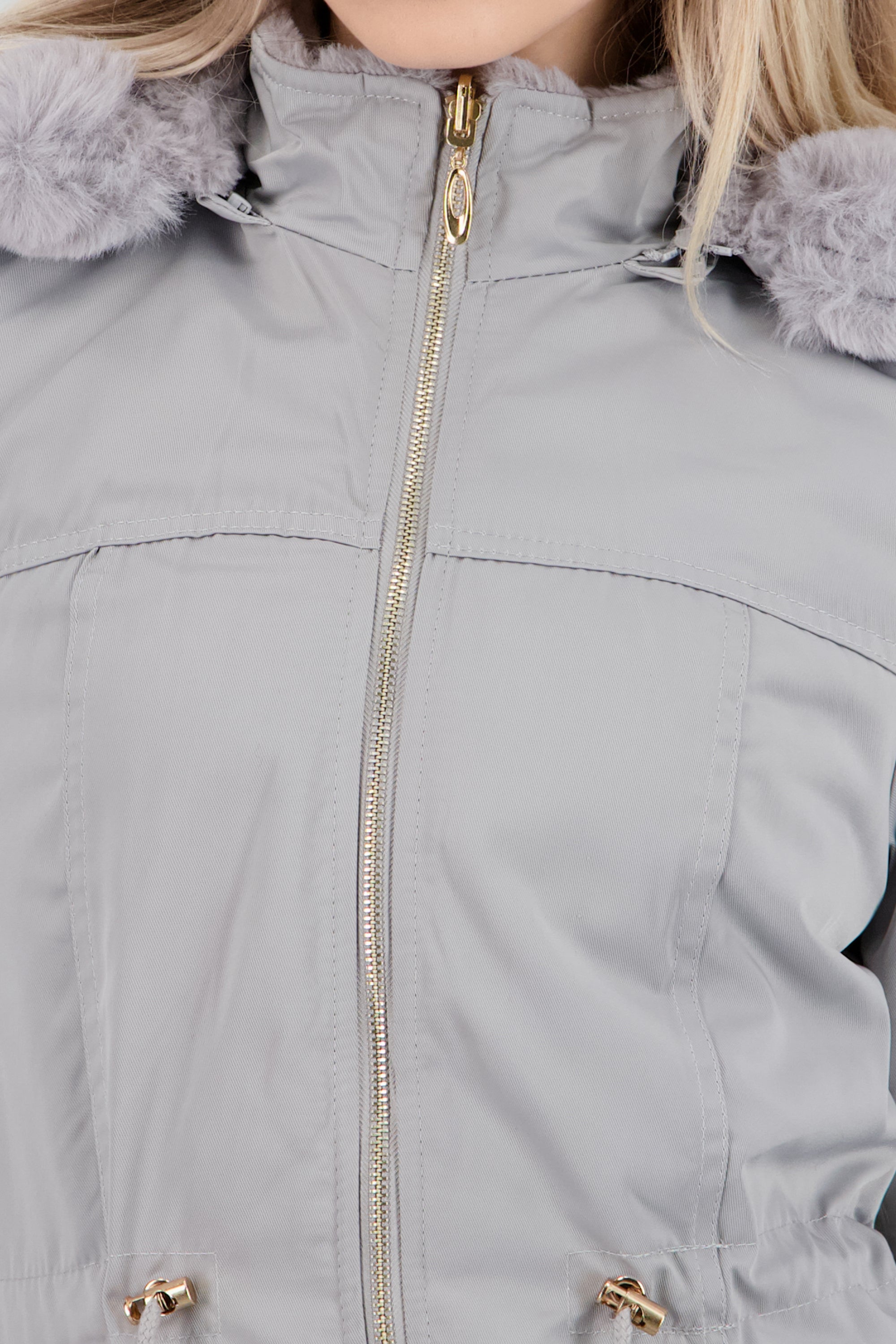 Gabardina gorro jareta GRIS