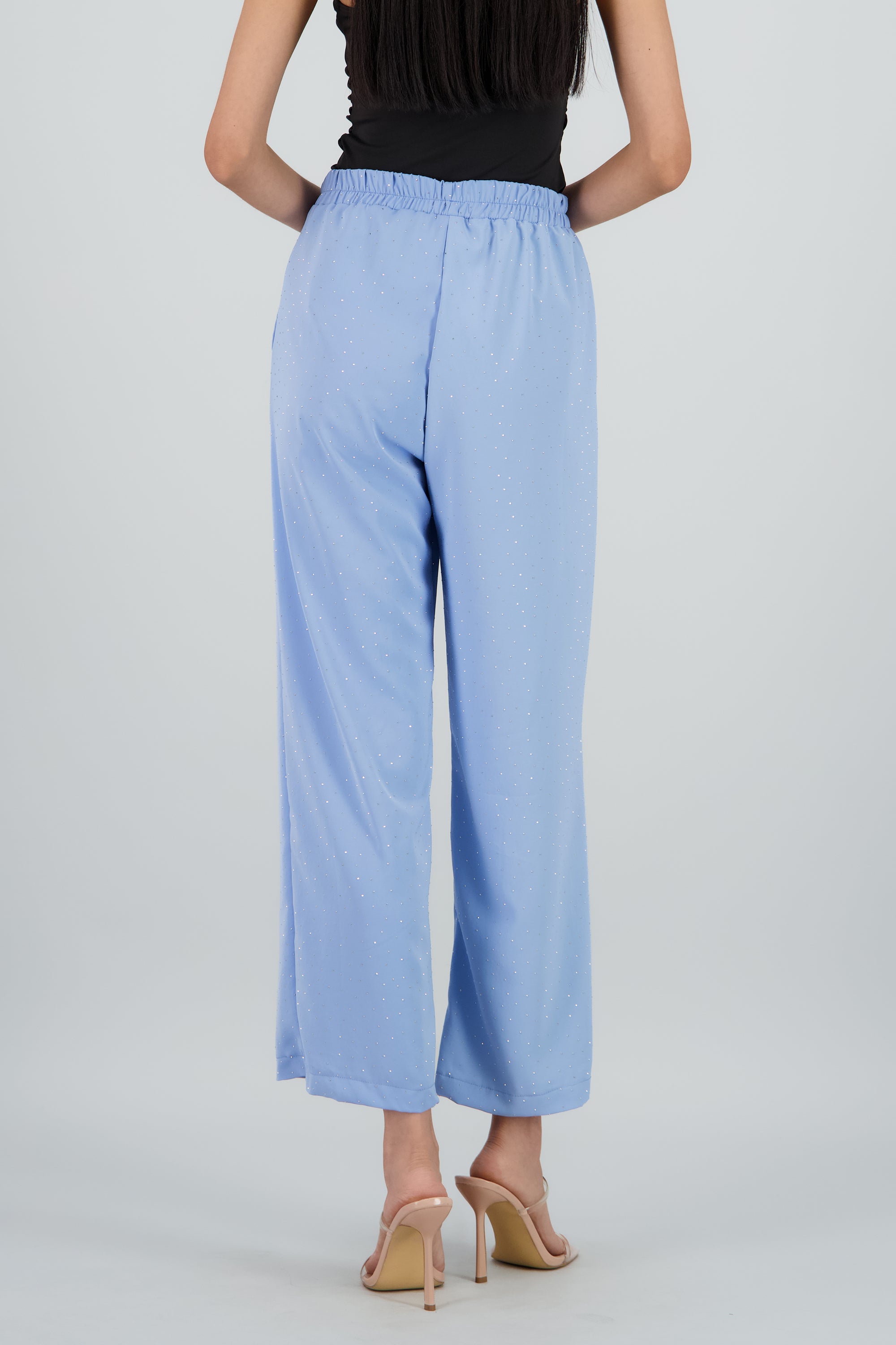Pantalon amplio brillos AZUL