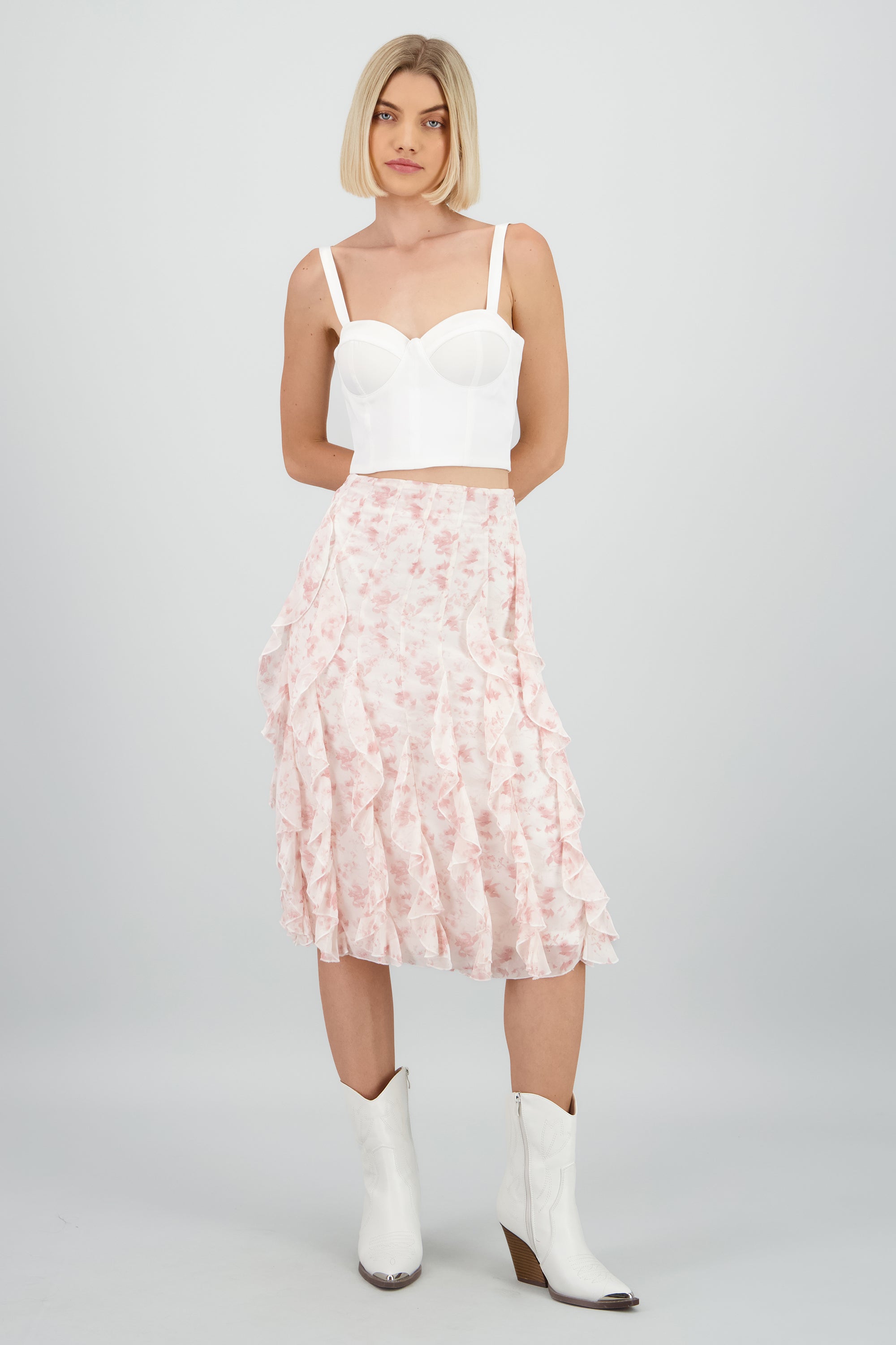 Falda olanes midi ROSA COMBO