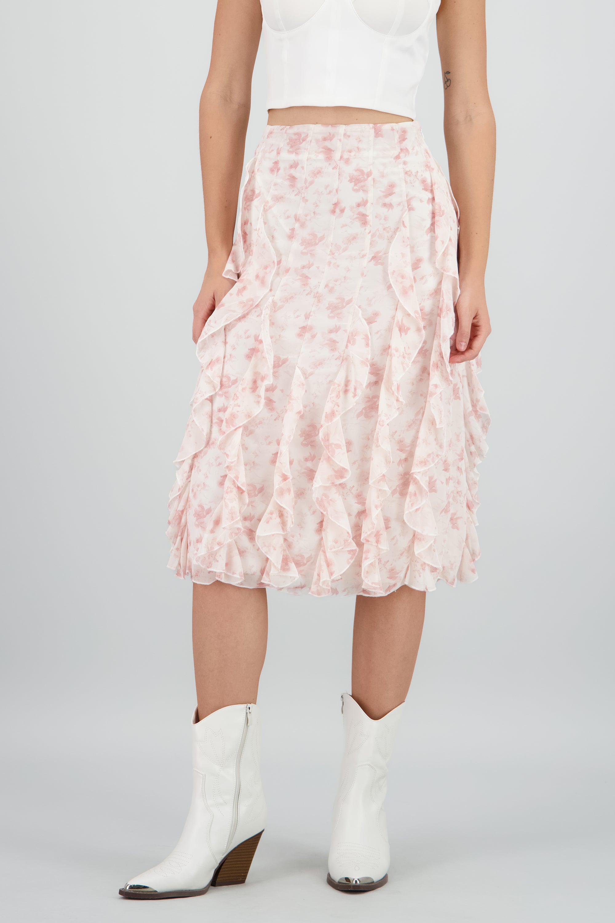 Falda olanes midi ROSA COMBO