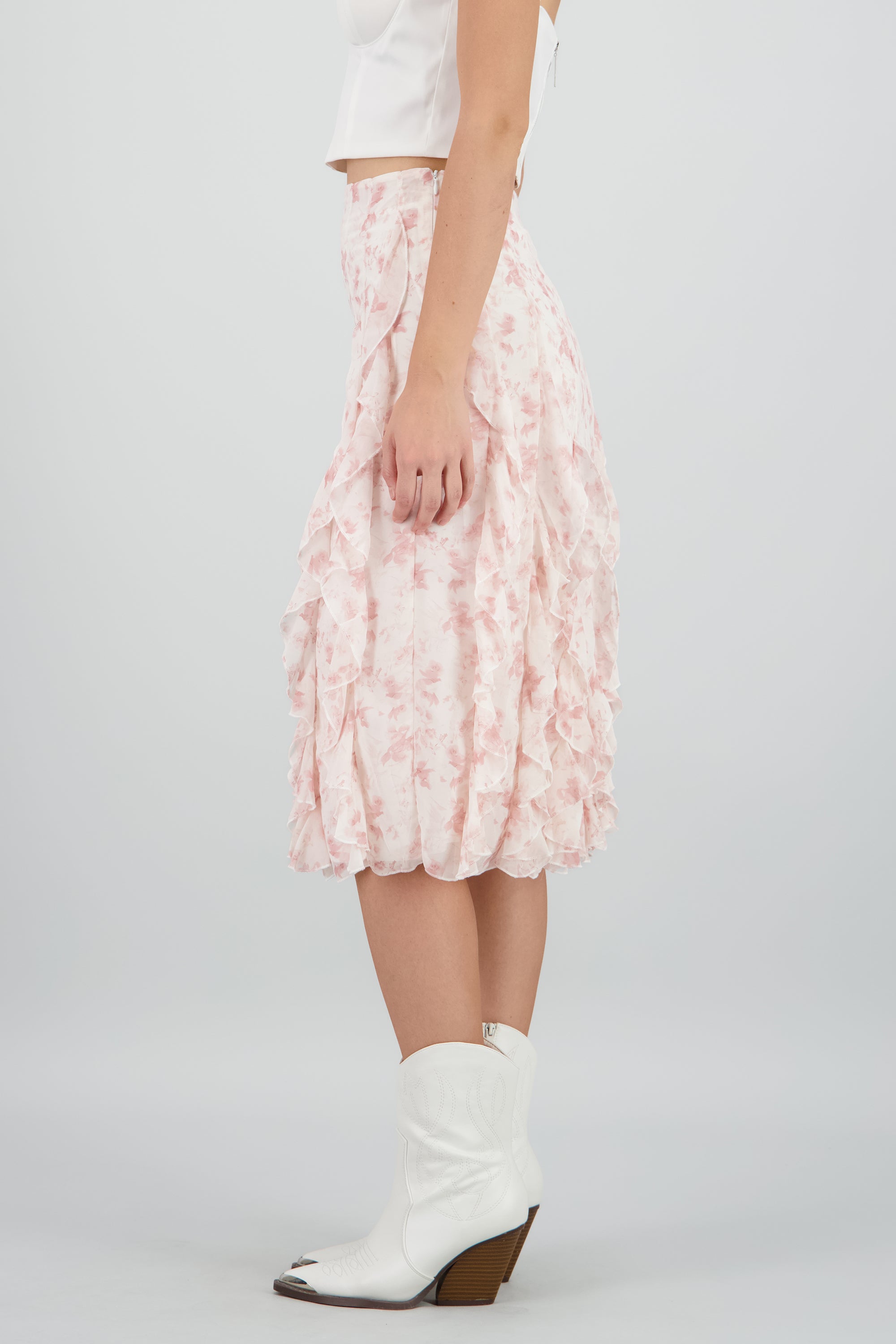 Falda olanes midi ROSA COMBO