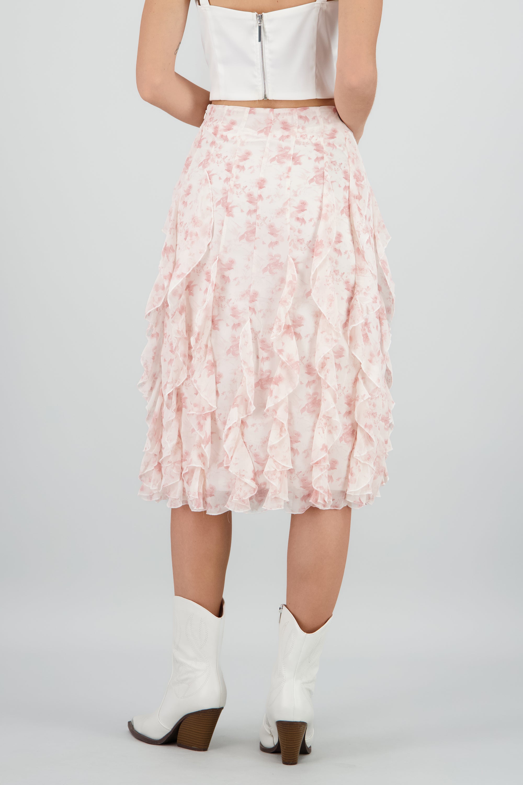 Falda olanes midi ROSA COMBO